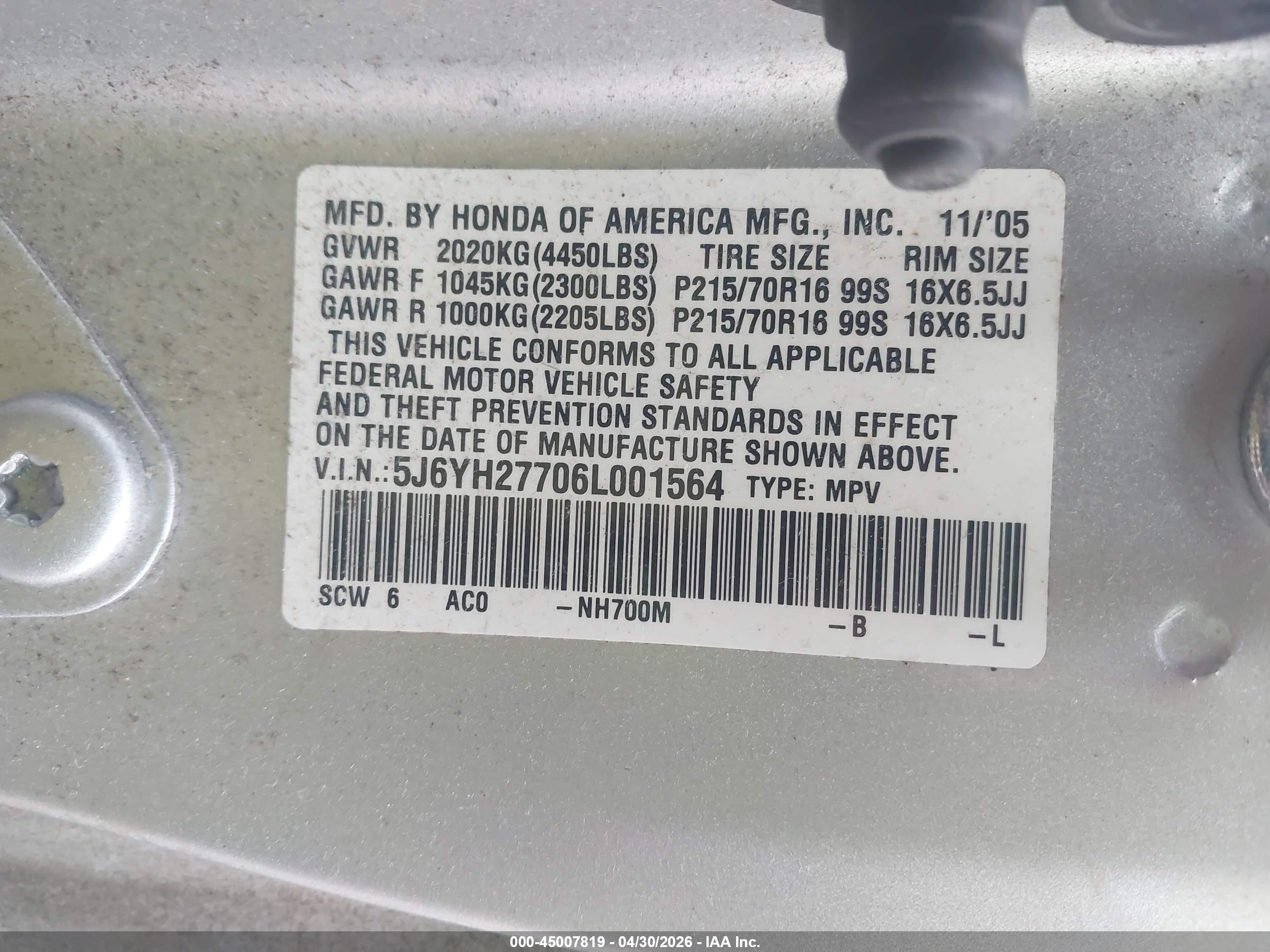 HONDA ELEMENT image 9