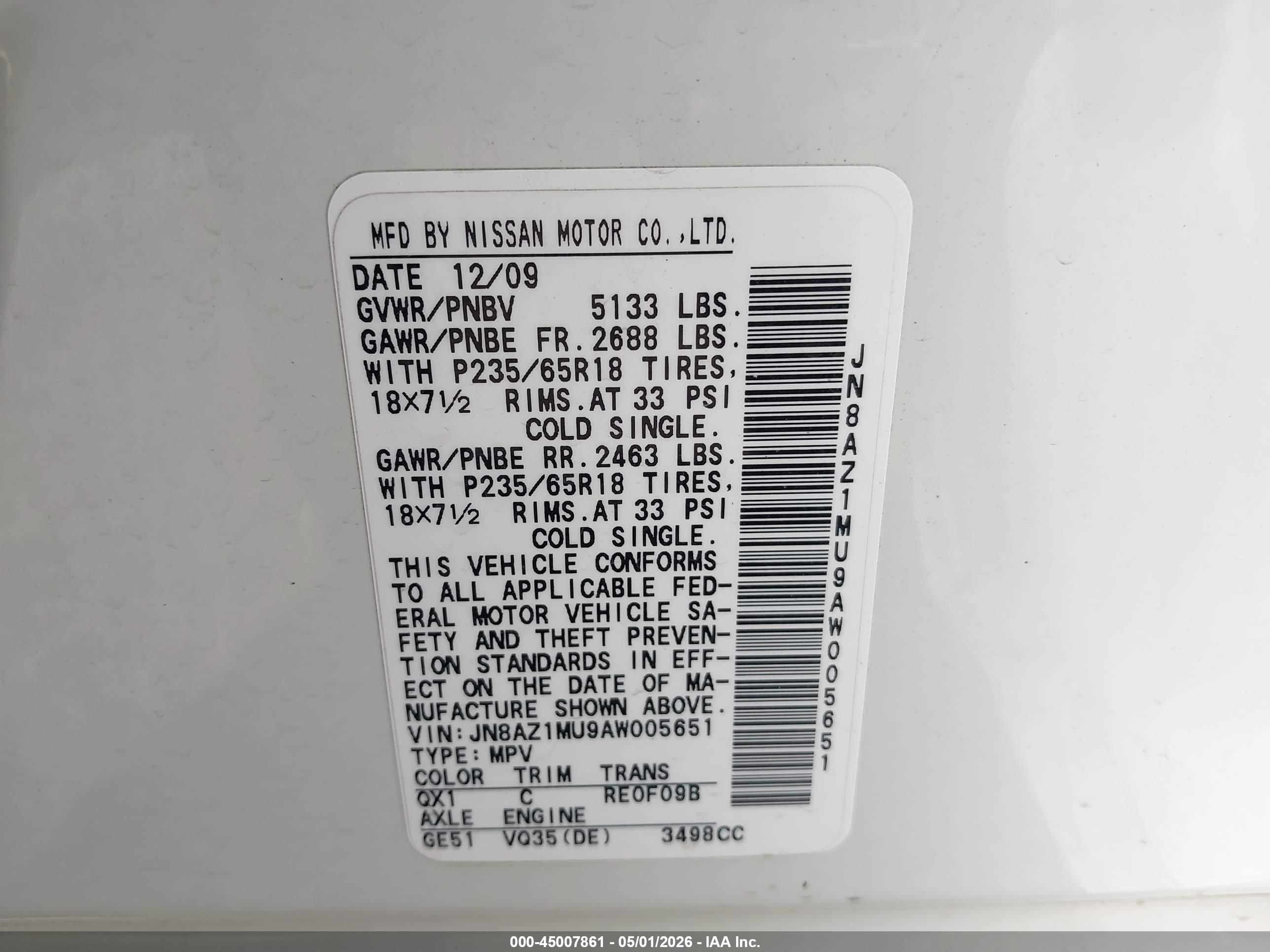 NISSAN MURANO image 9