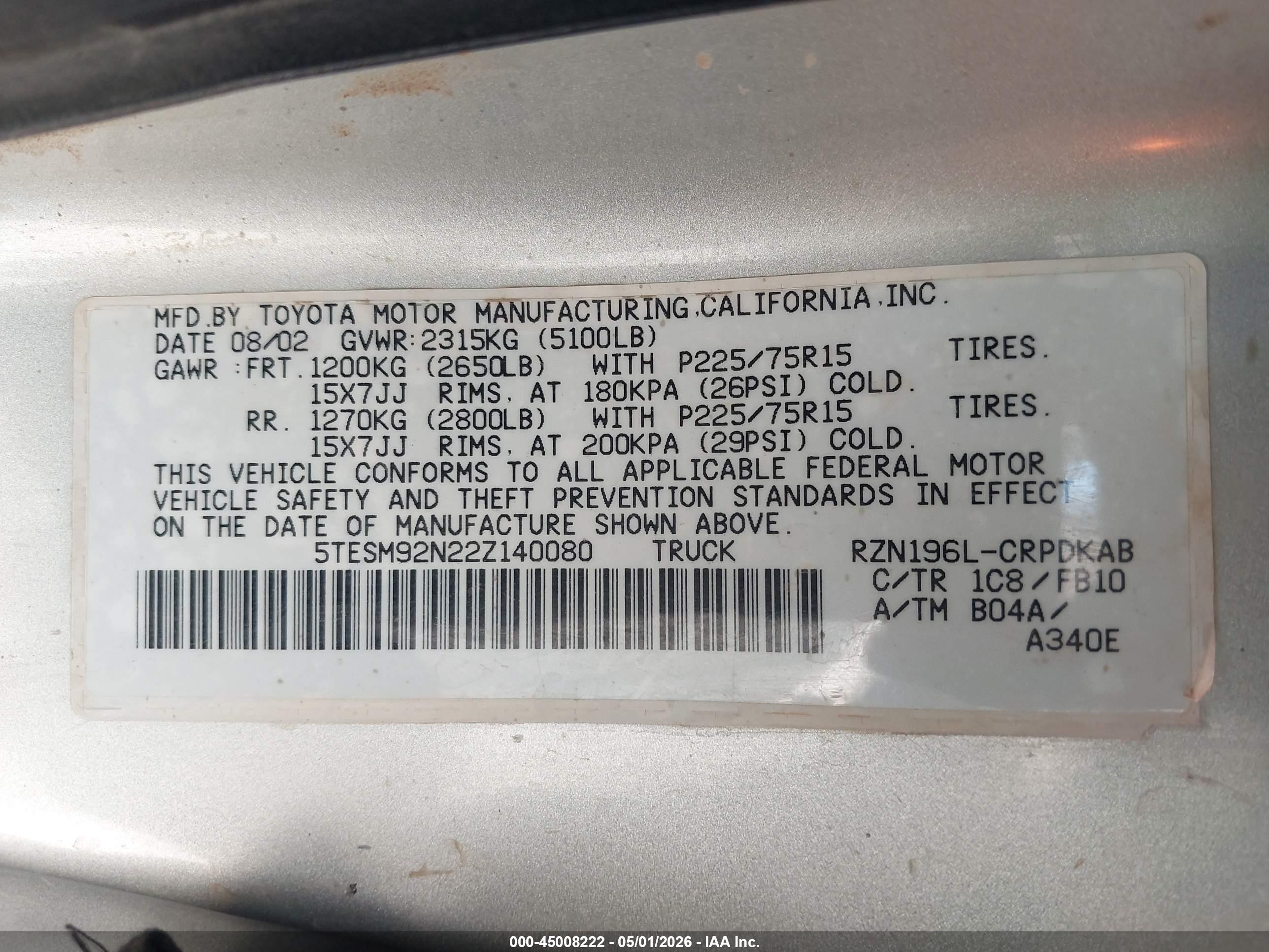TOYOTA TACOMA image 9