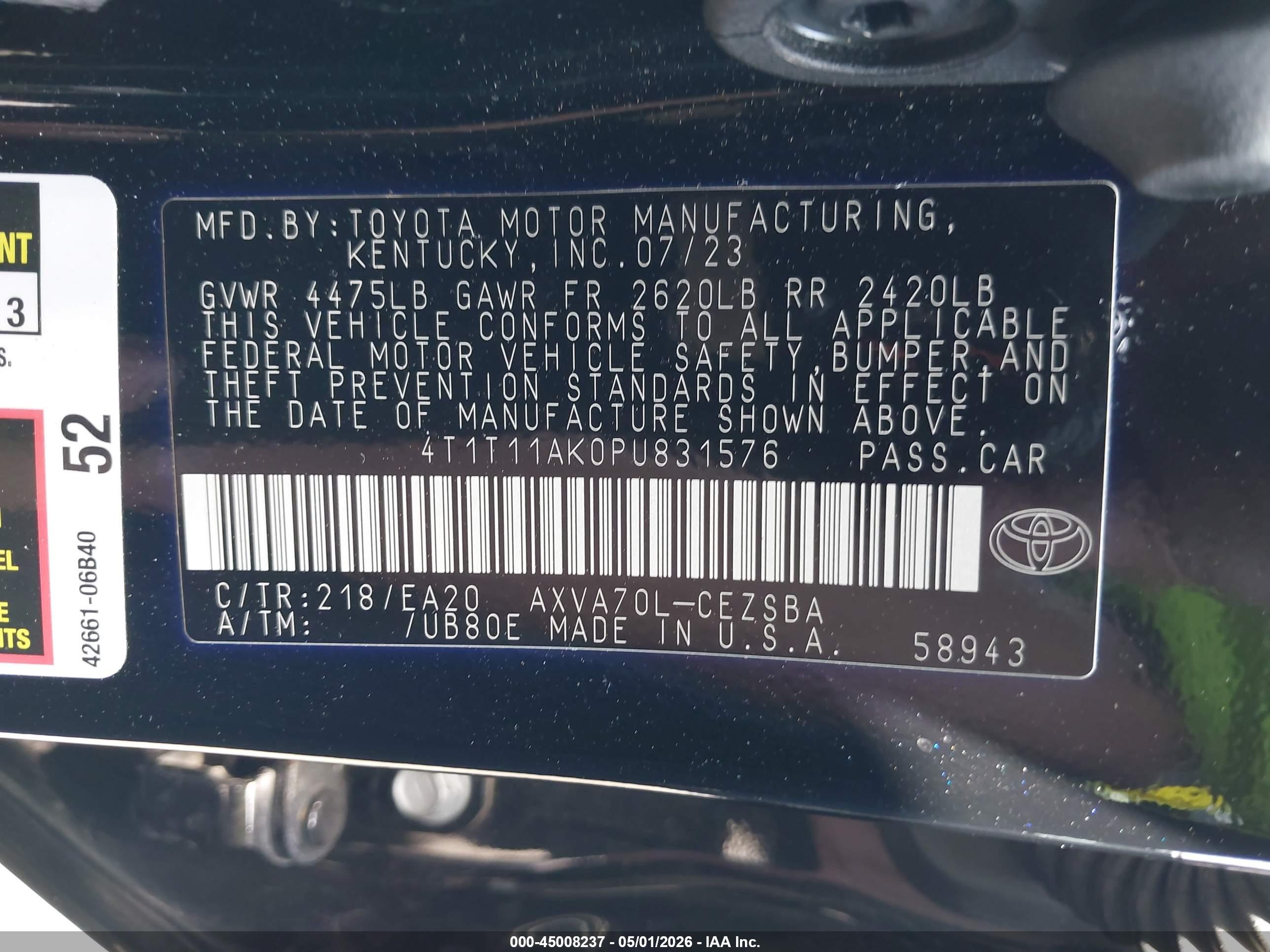 TOYOTA CAMRY image 9
