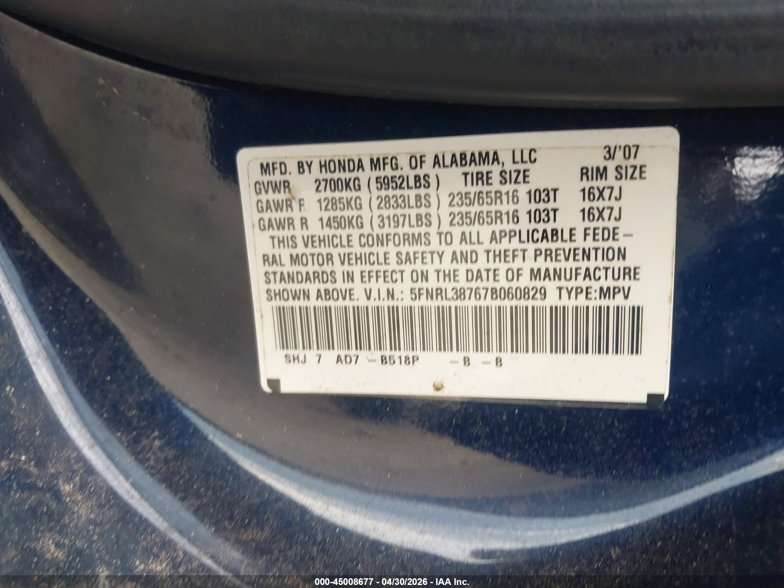 HONDA ODYSSEY image 9