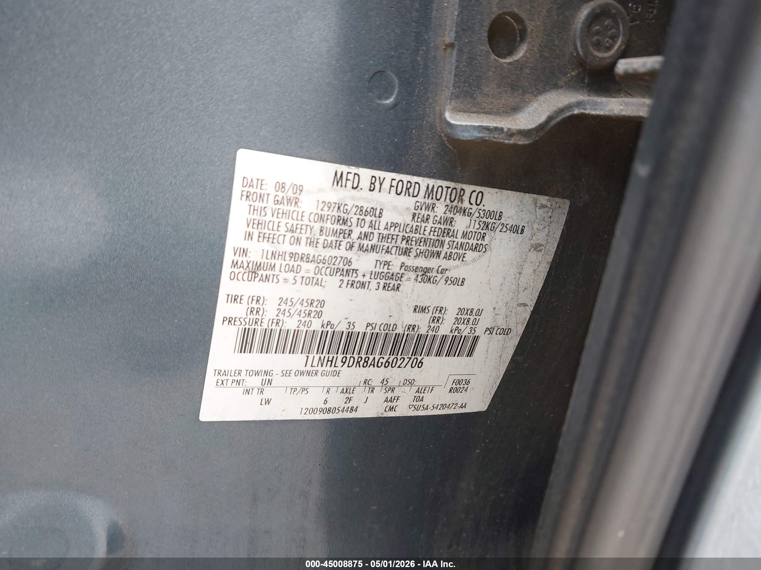 LINCOLN MKS image 9