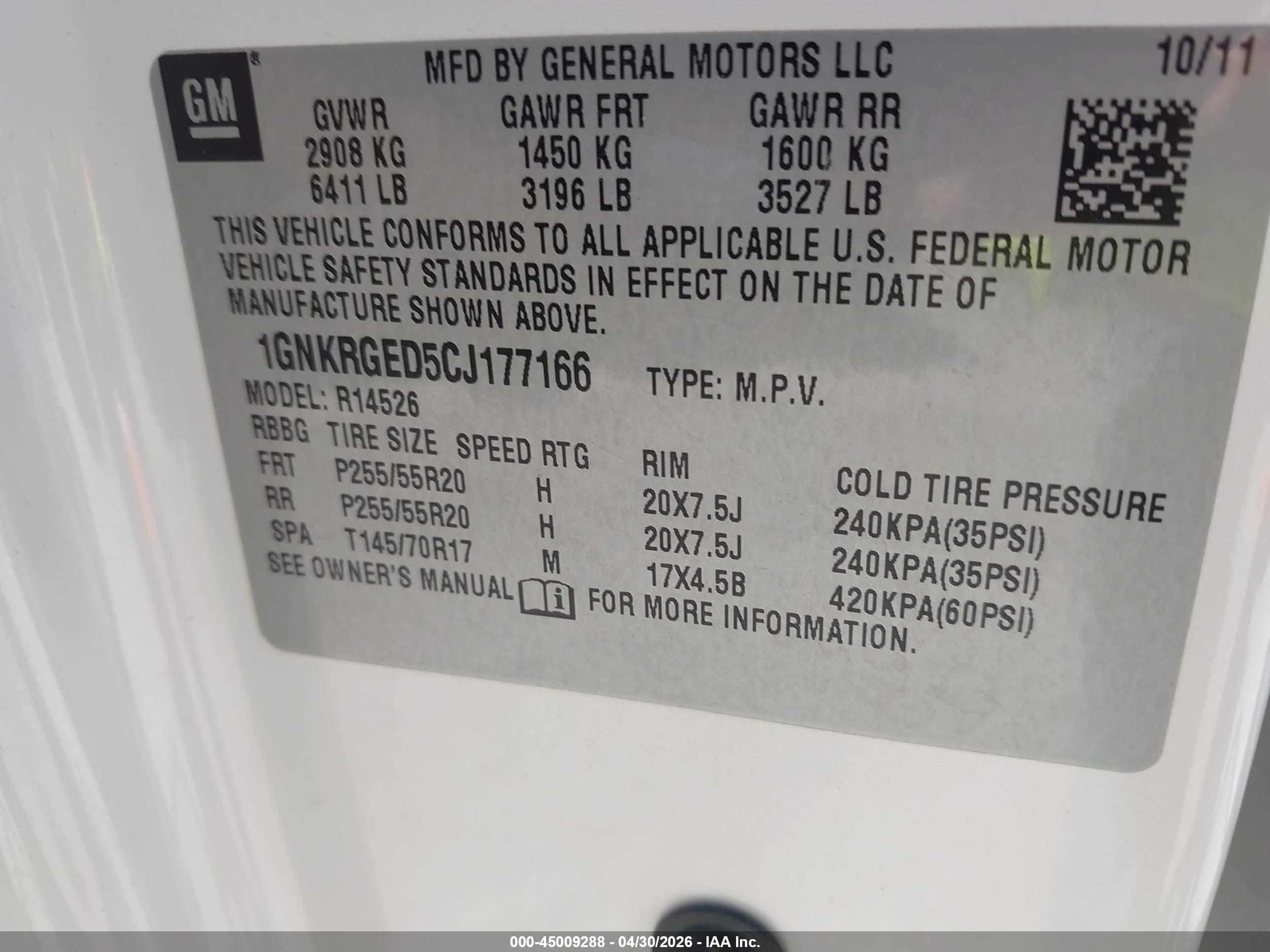 CHEVROLET TRAVERSE image 9