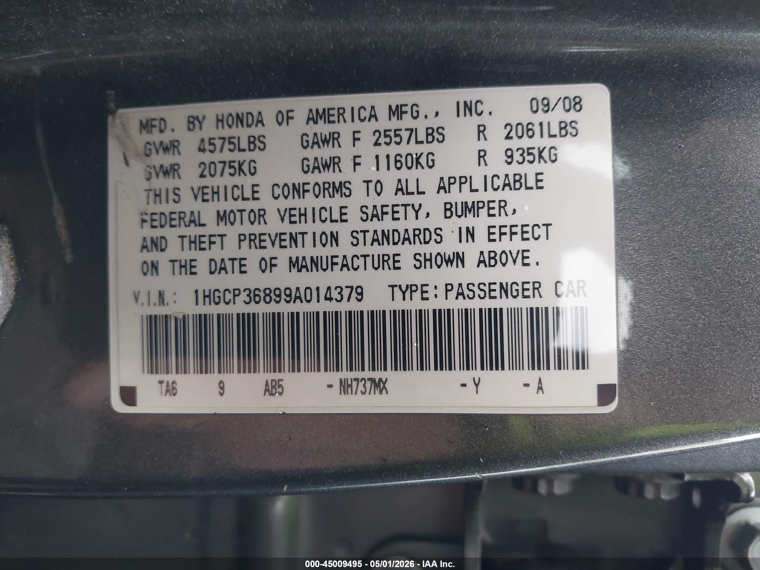 HONDA ACCORD image 9