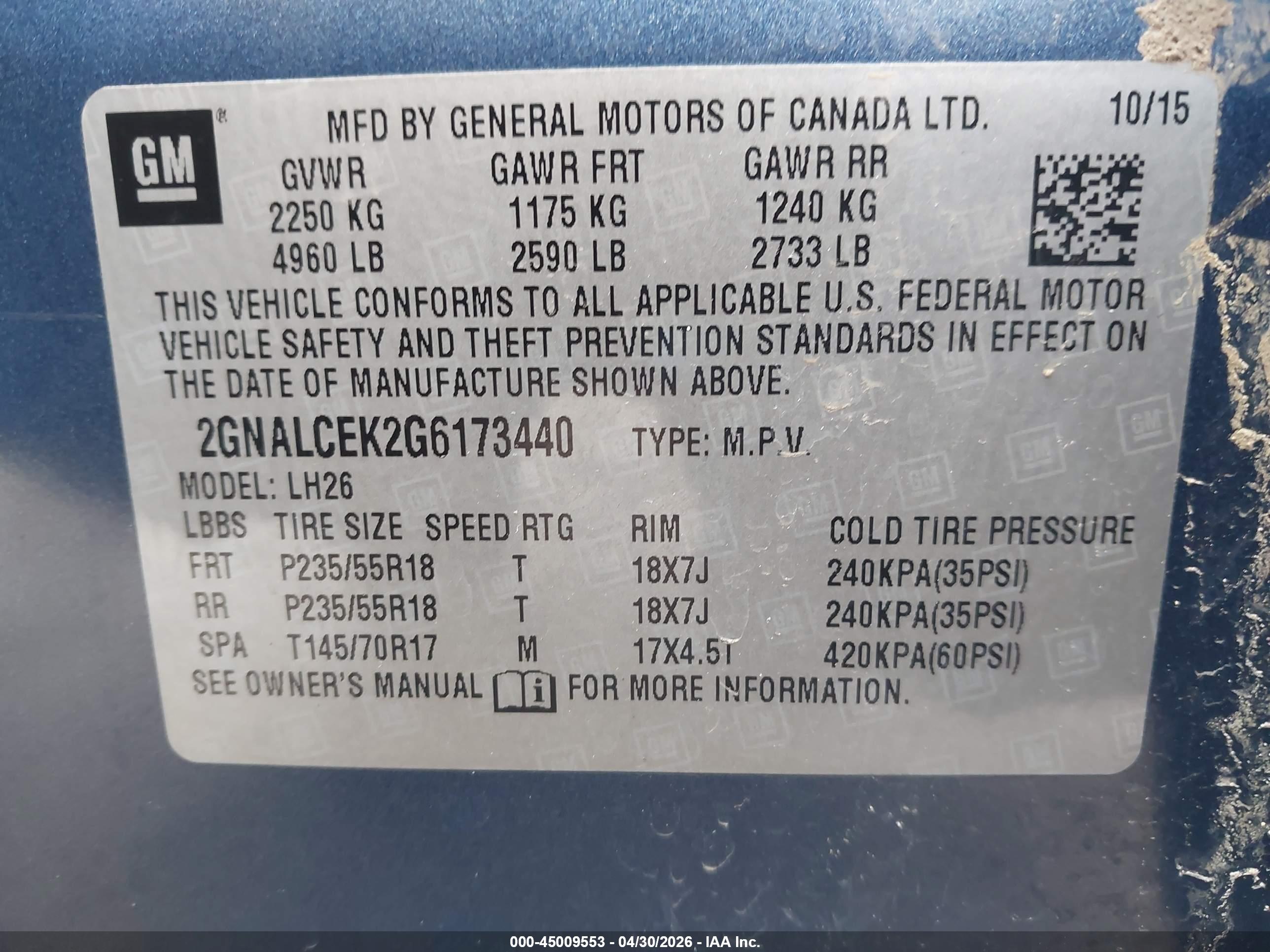 CHEVROLET EQUINOX image 9