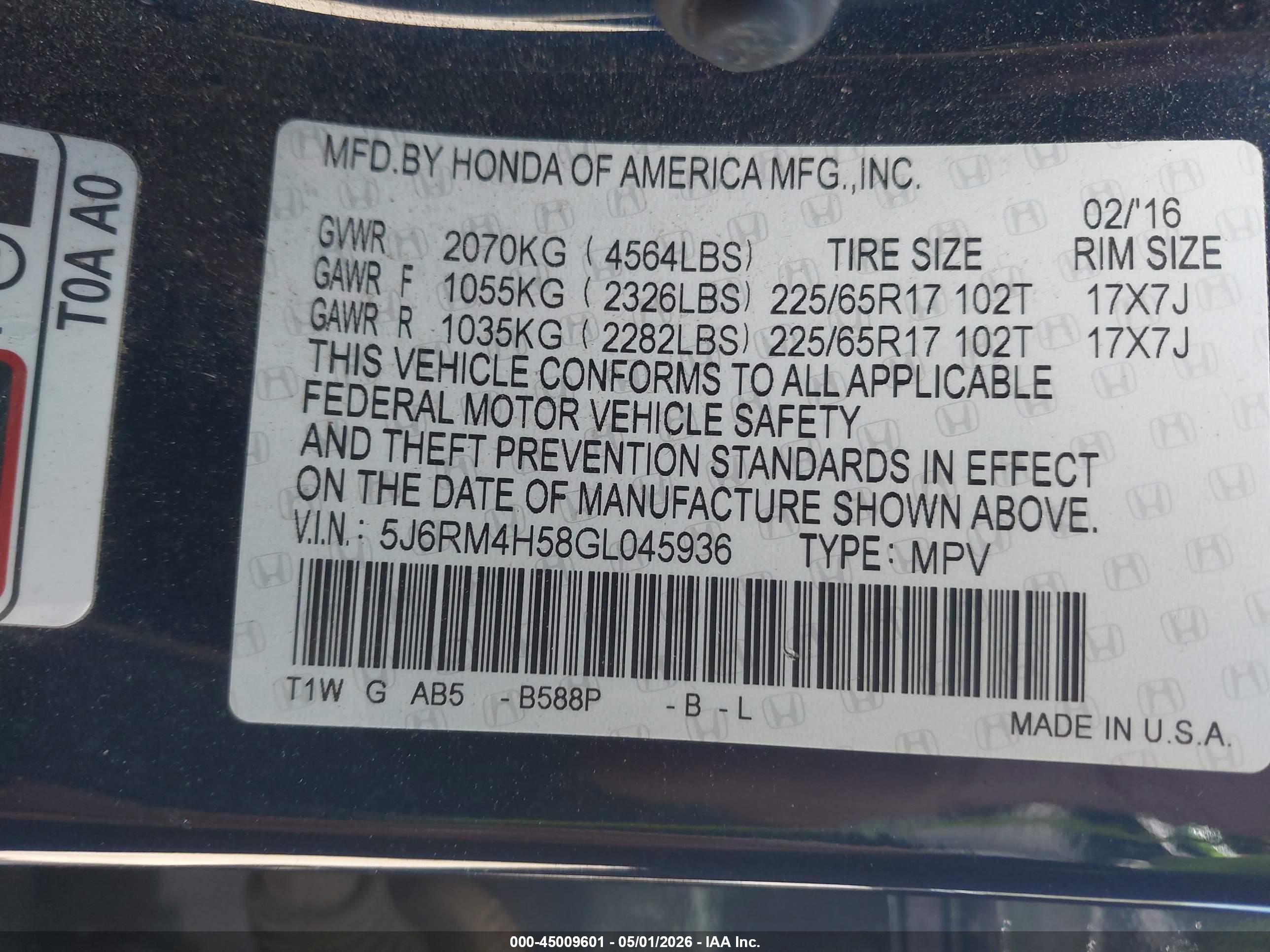 HONDA CR-V image 9