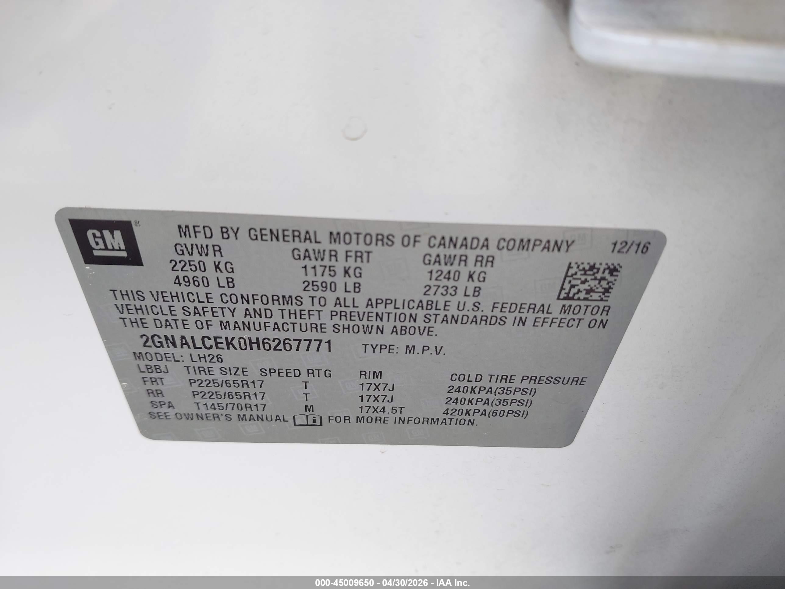 CHEVROLET EQUINOX image 9