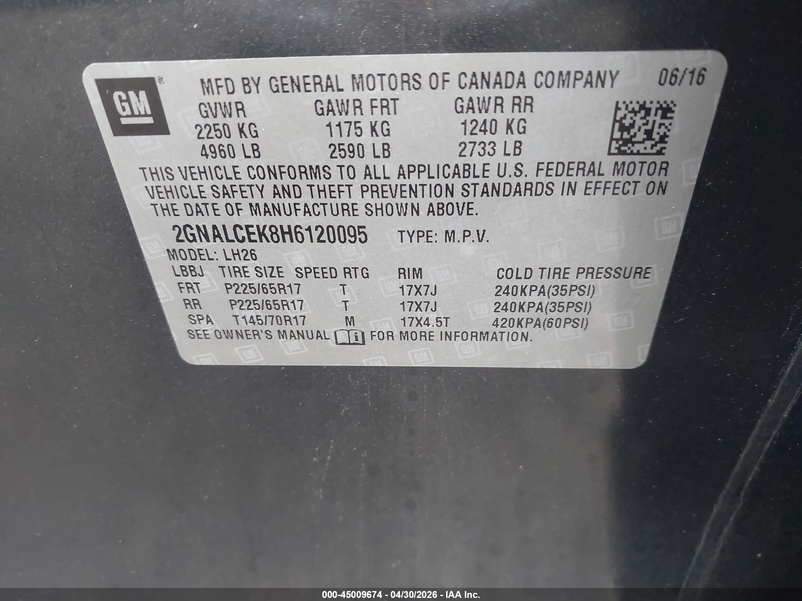 CHEVROLET EQUINOX image 9