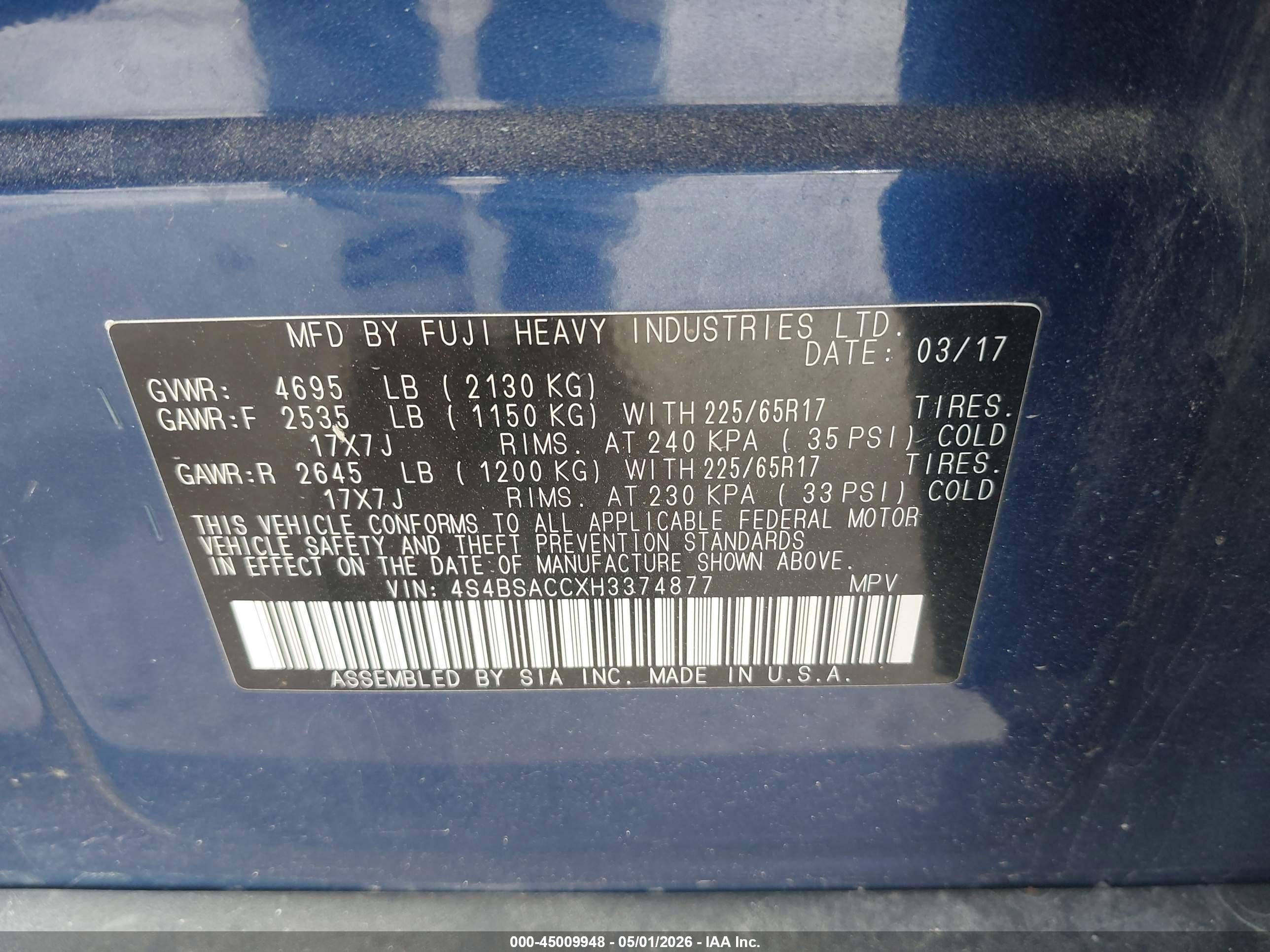 SUBARU OUTBACK image 9