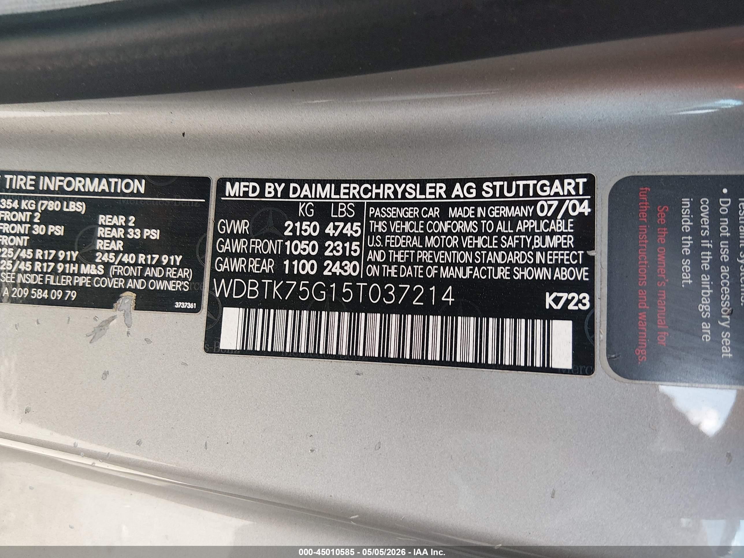 MERCEDES-BENZ CLK image 9