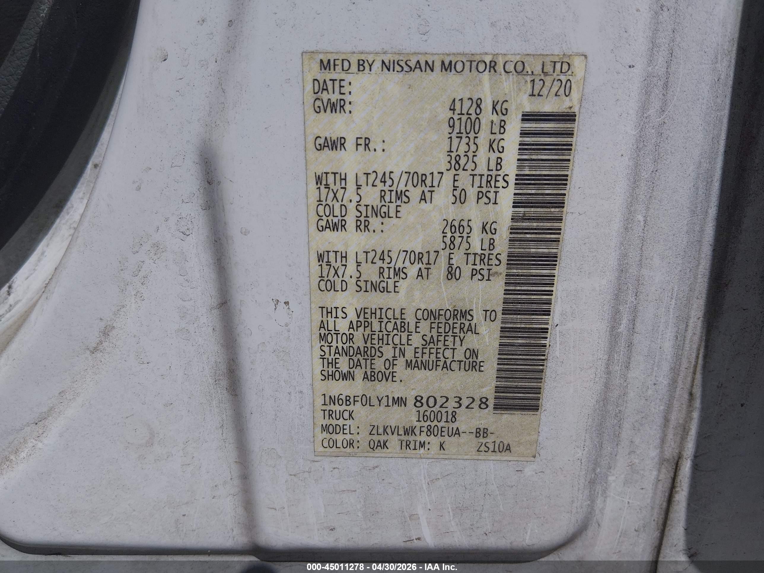 NISSAN NV image 9