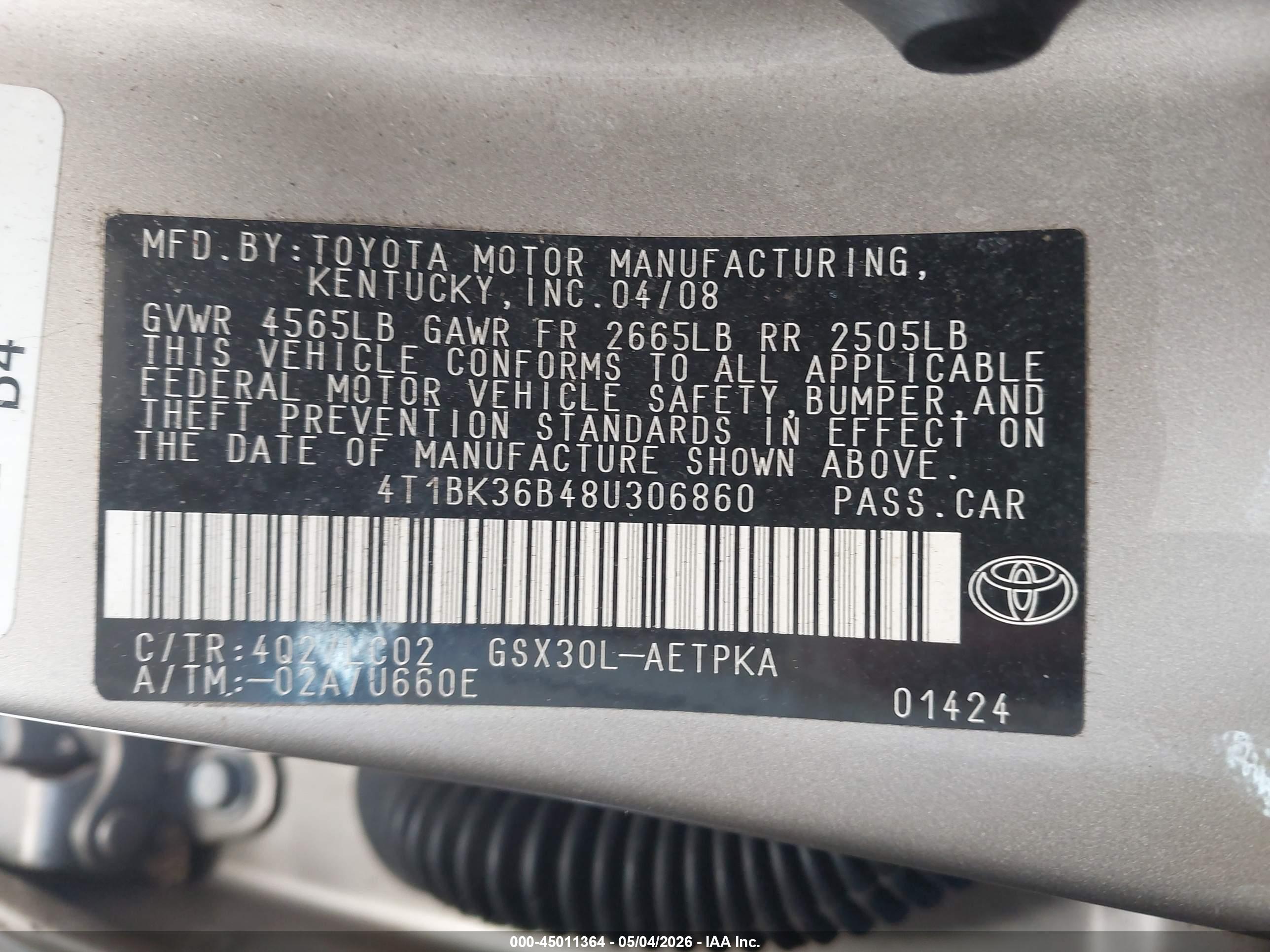 TOYOTA AVALON image 9