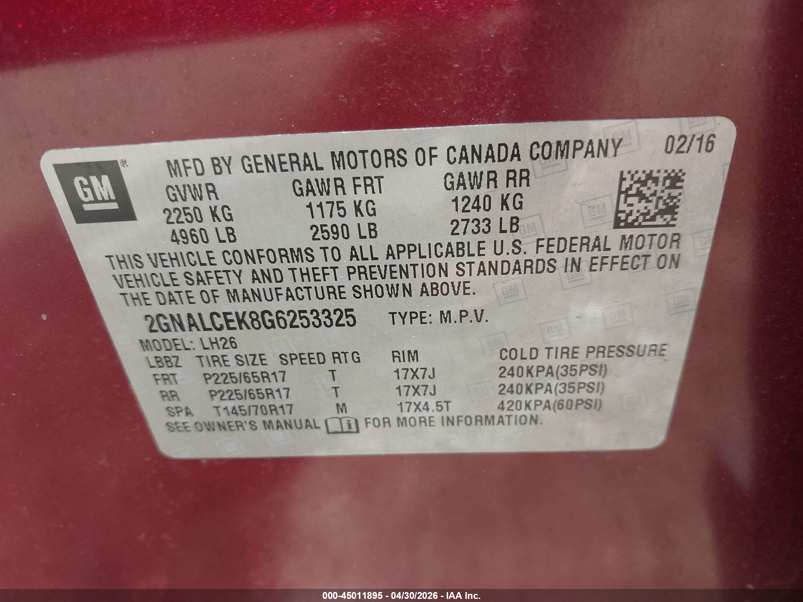 CHEVROLET EQUINOX image 9