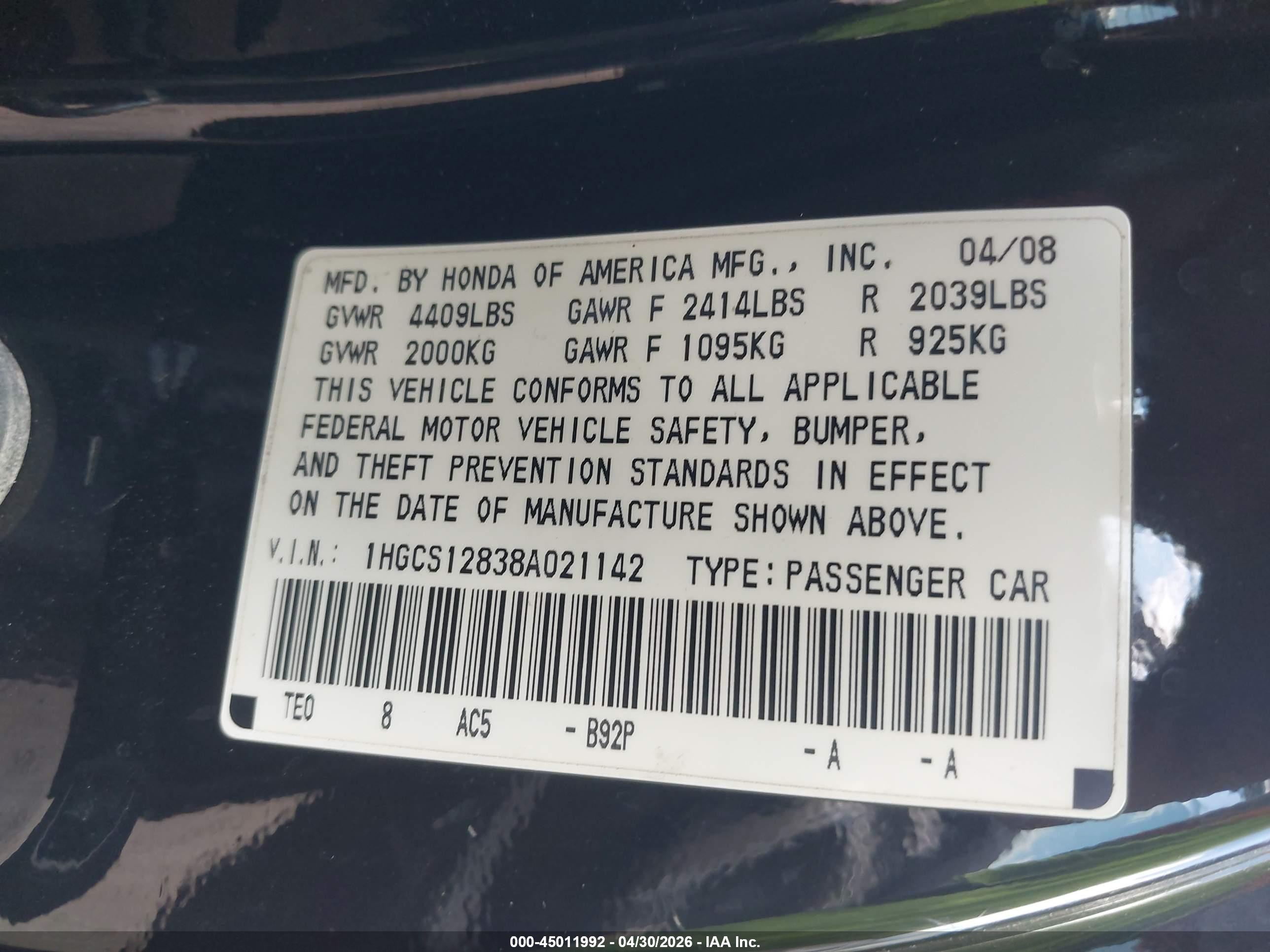 HONDA ACCORD image 9