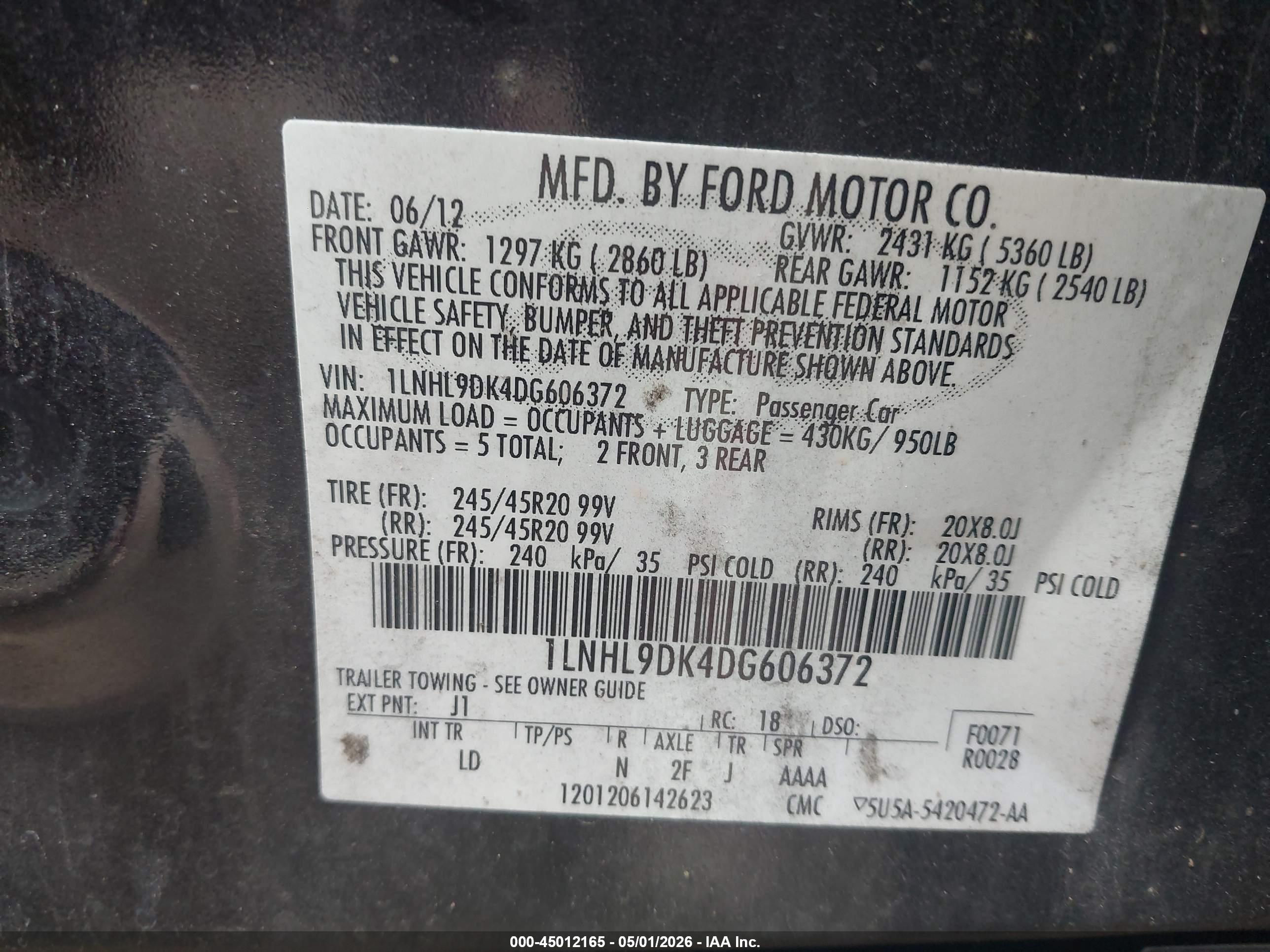 LINCOLN MKS image 9