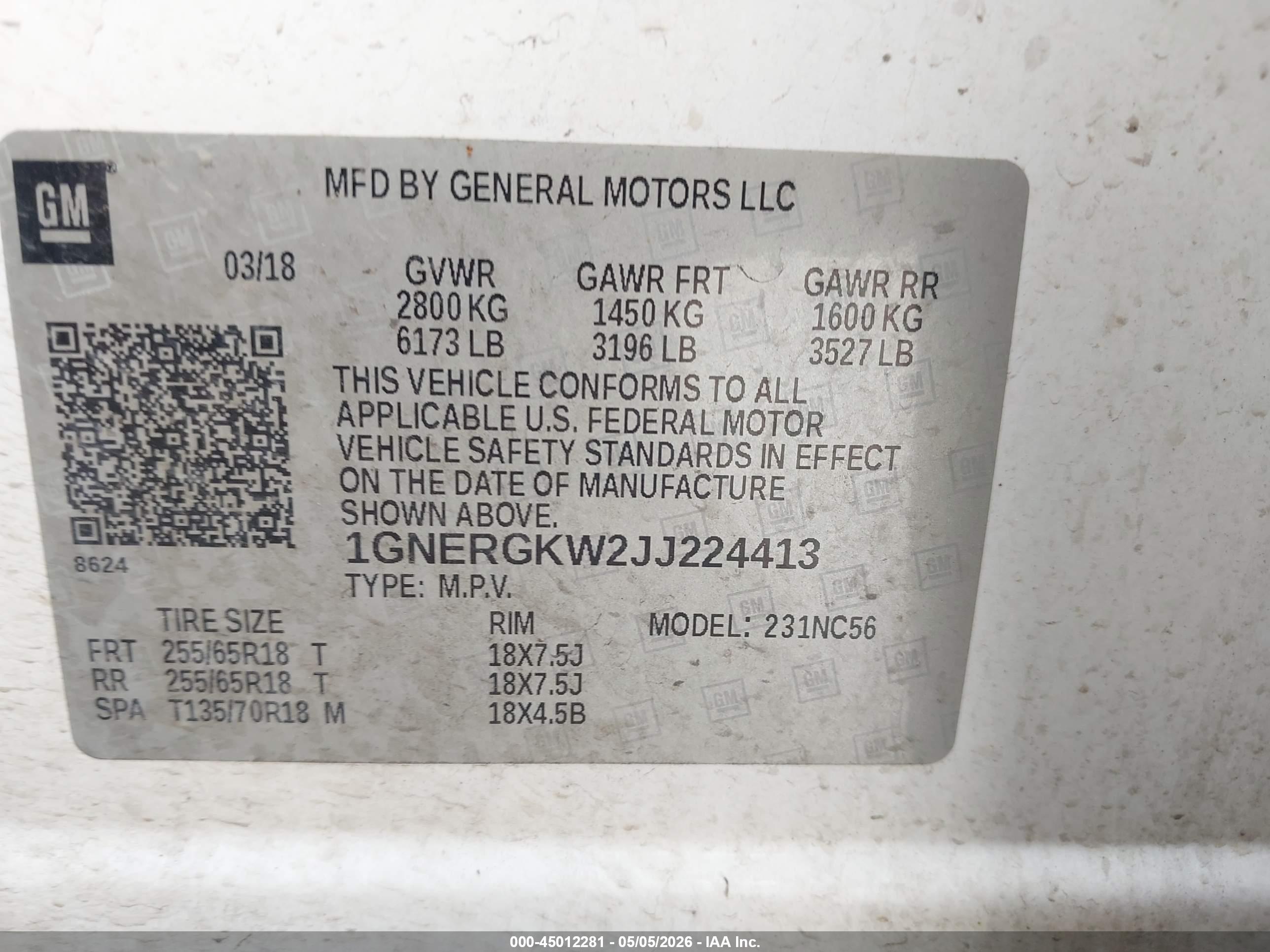 CHEVROLET TRAVERSE image 9