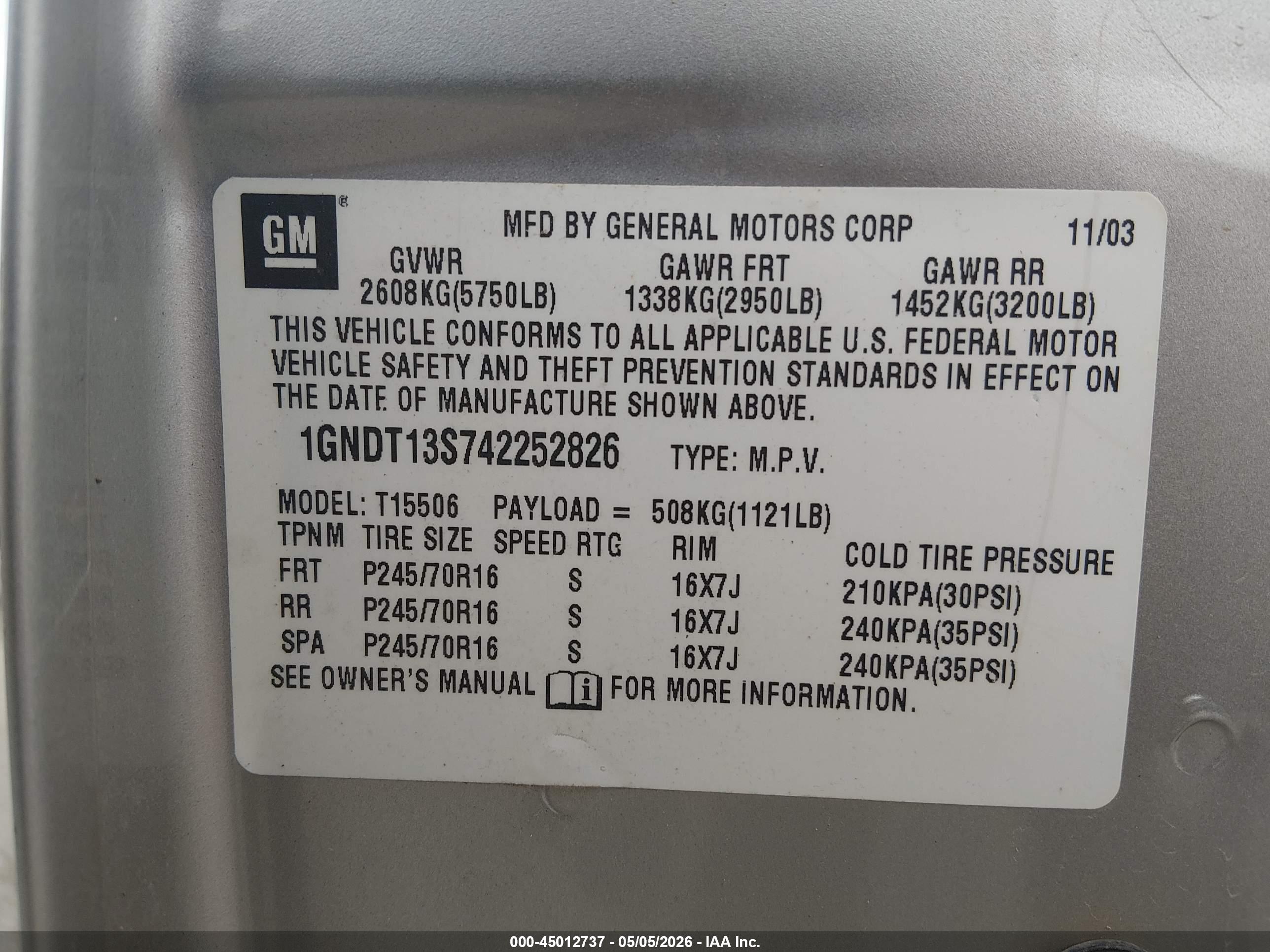 CHEVROLET TRAILBLAZER image 9