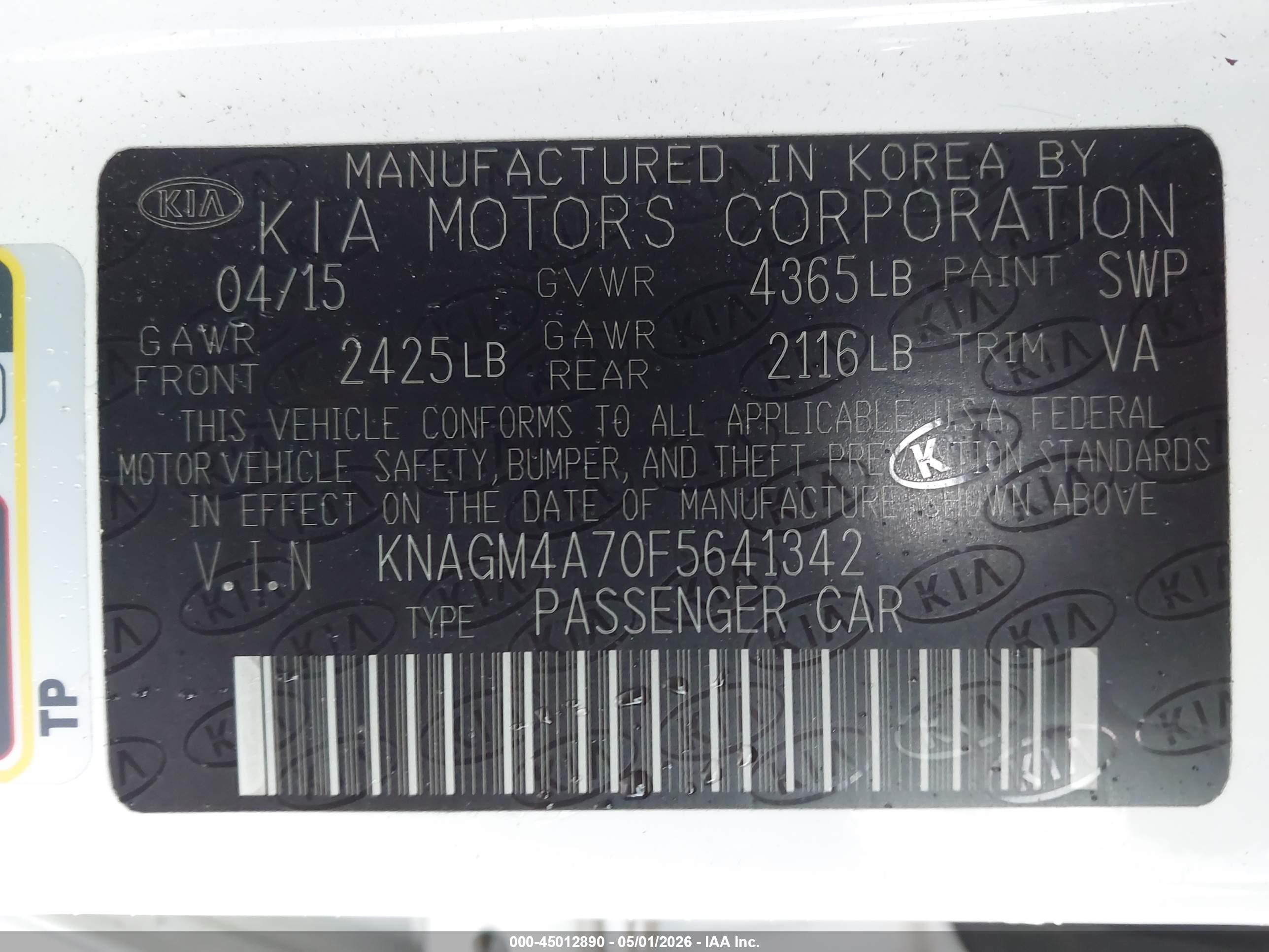 KIA OPTIMA image 9