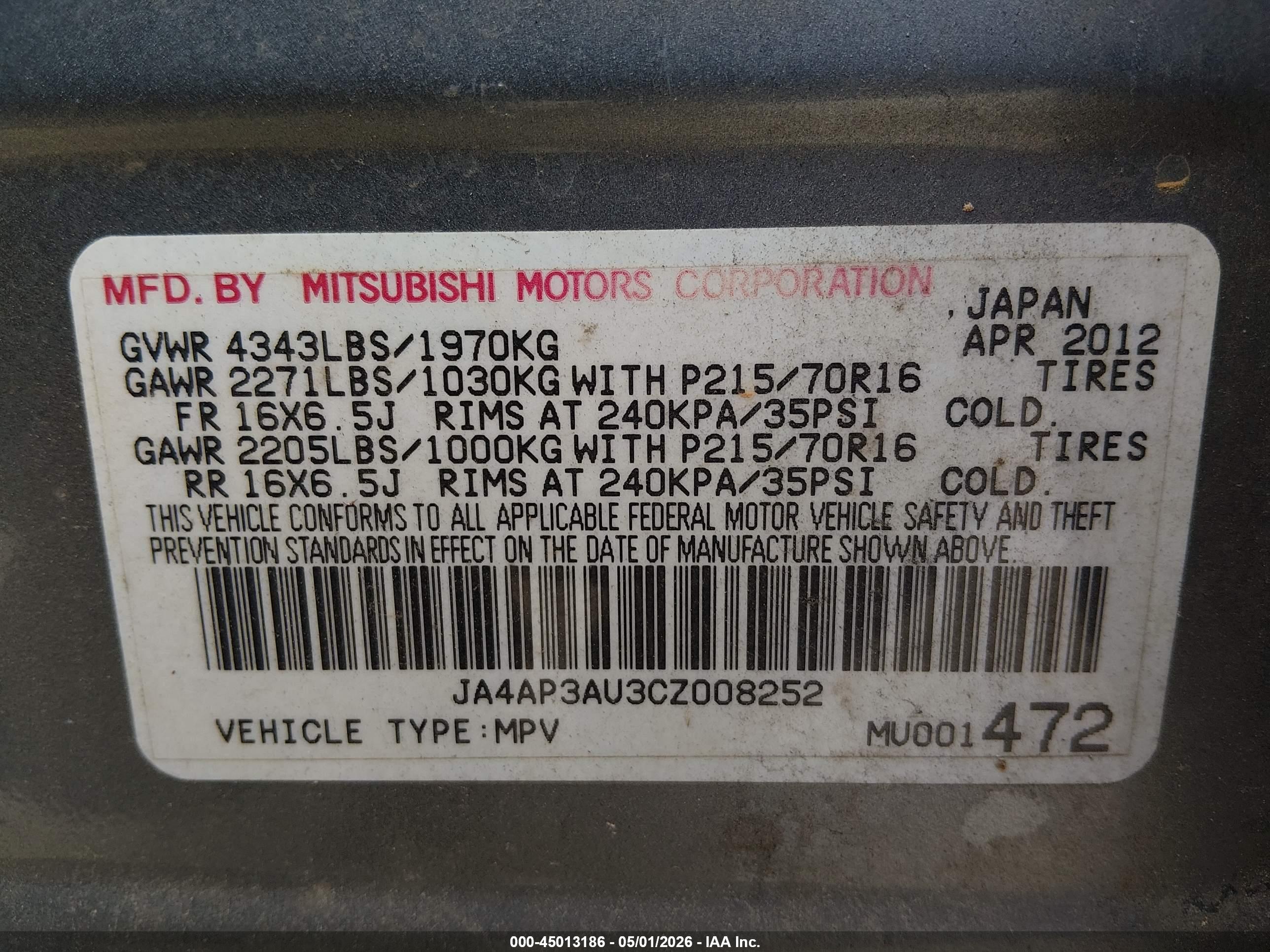 MITSUBISHI OUTLANDER image 9