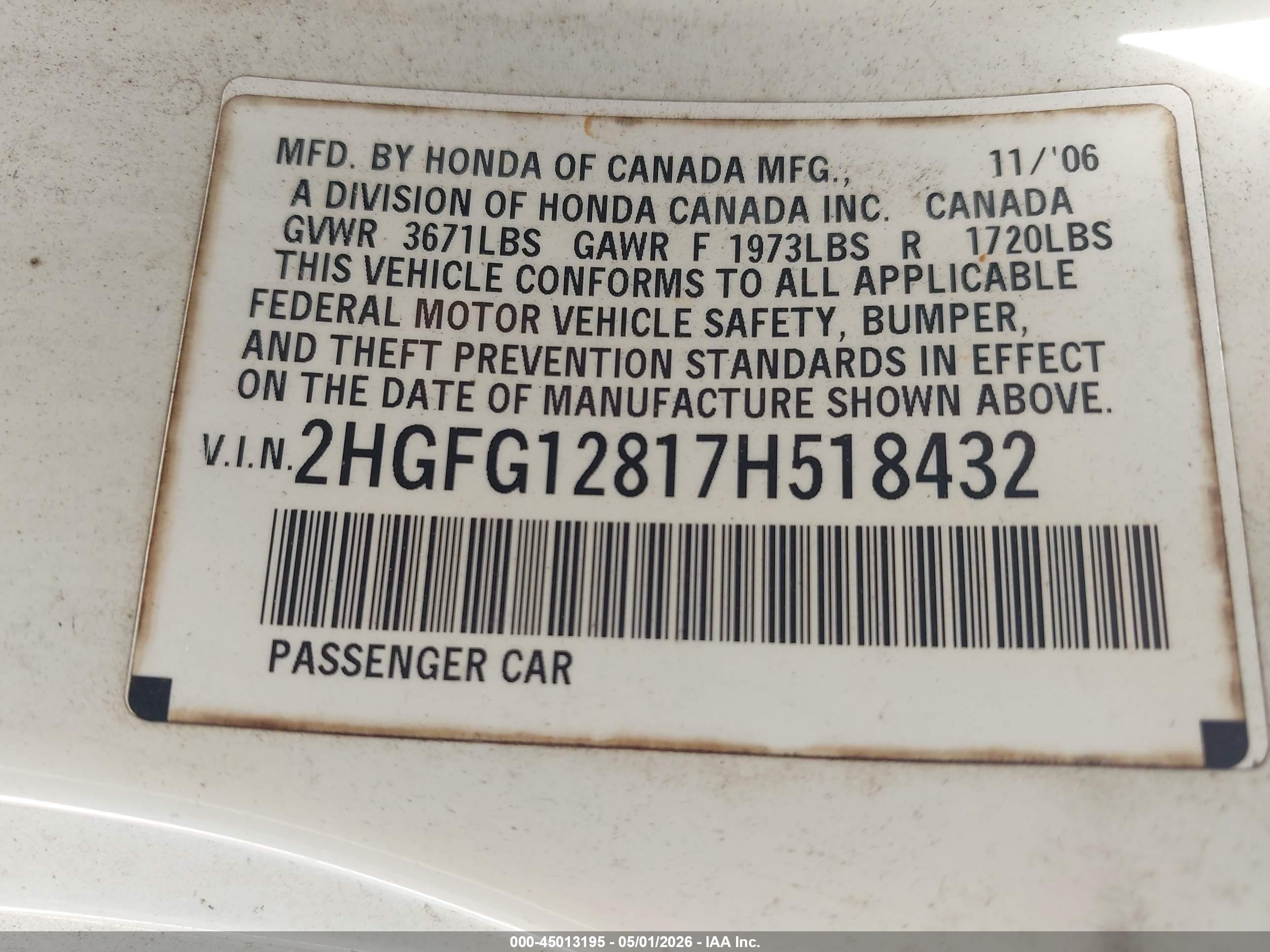 HONDA CIVIC image 9