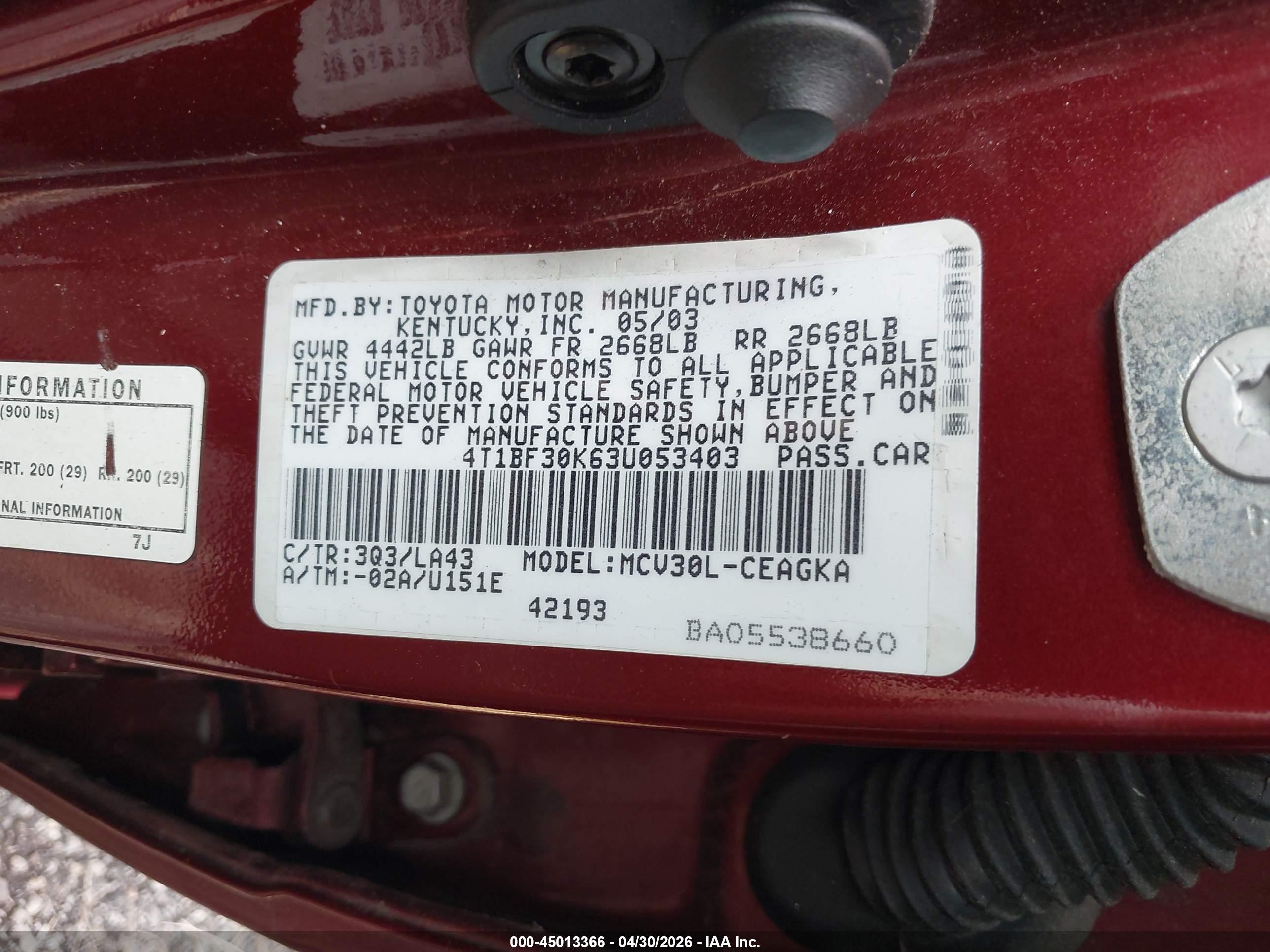 TOYOTA CAMRY image 9