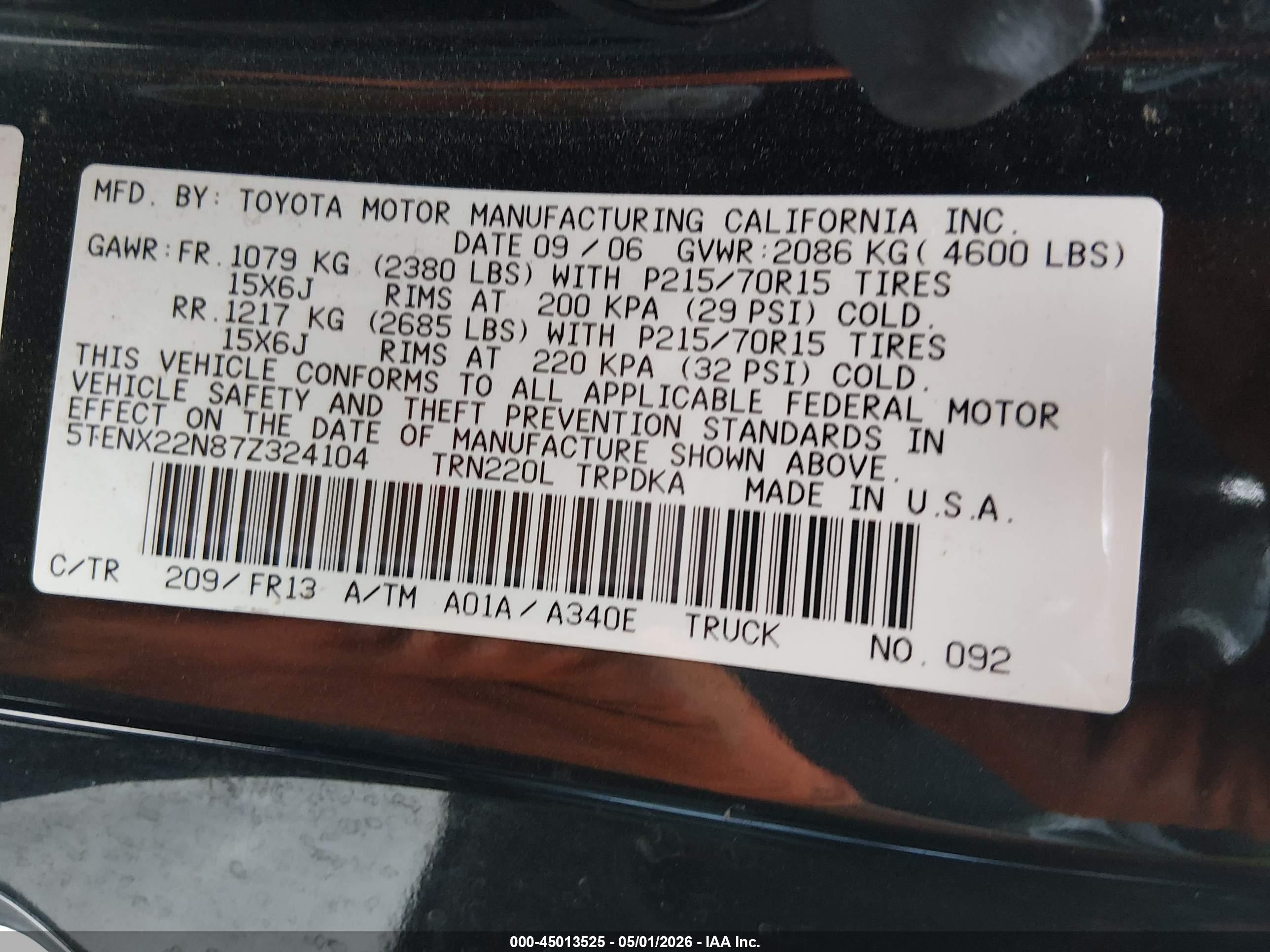 TOYOTA TACOMA image 9