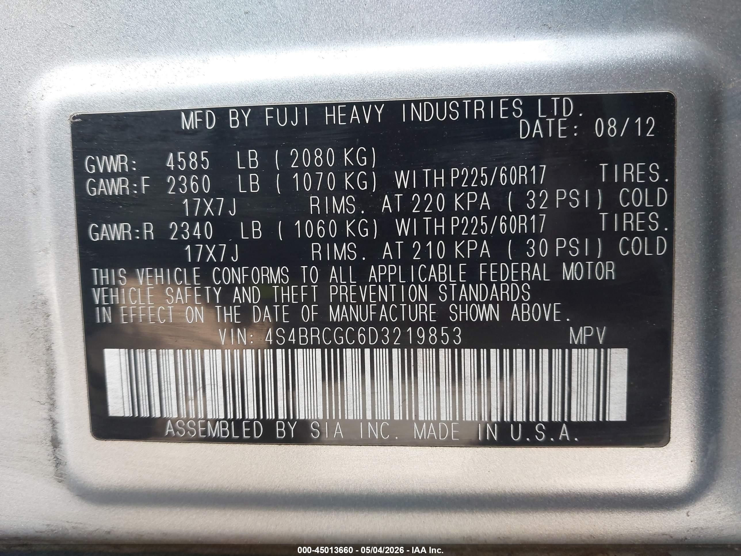 SUBARU OUTBACK image 9