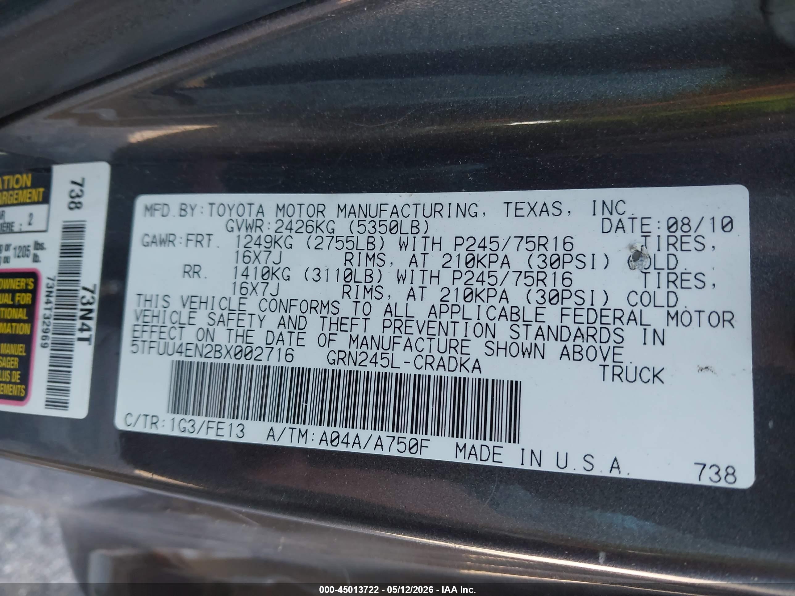 TOYOTA TACOMA image 9