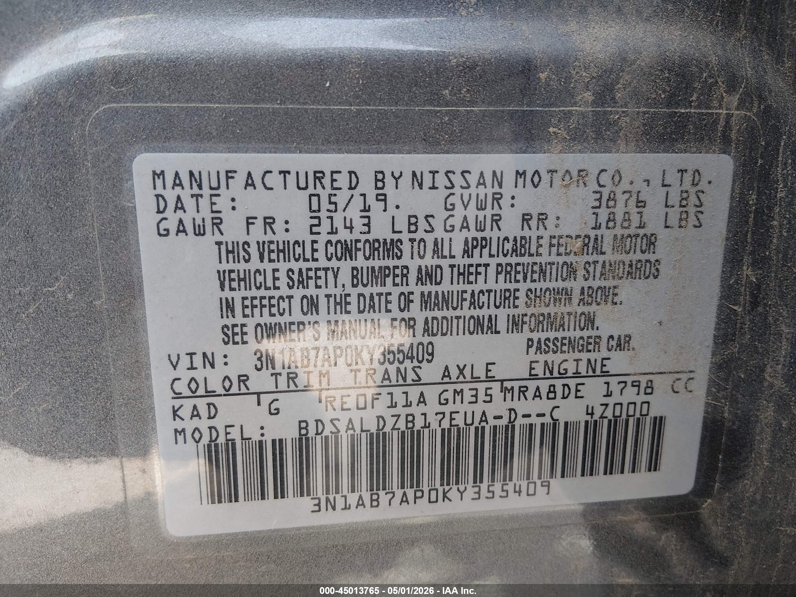 NISSAN SENTRA image 9