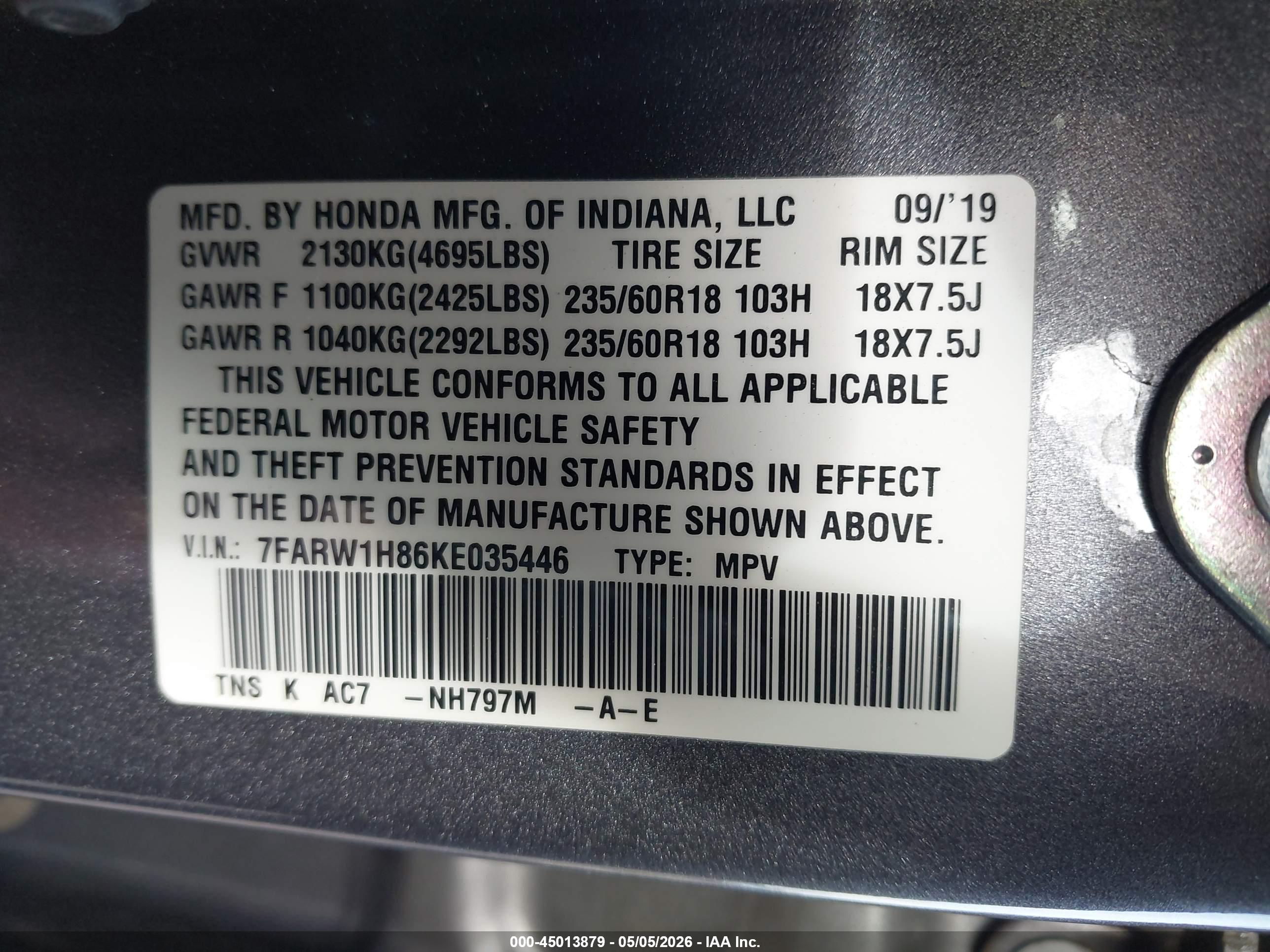HONDA CR-V image 9
