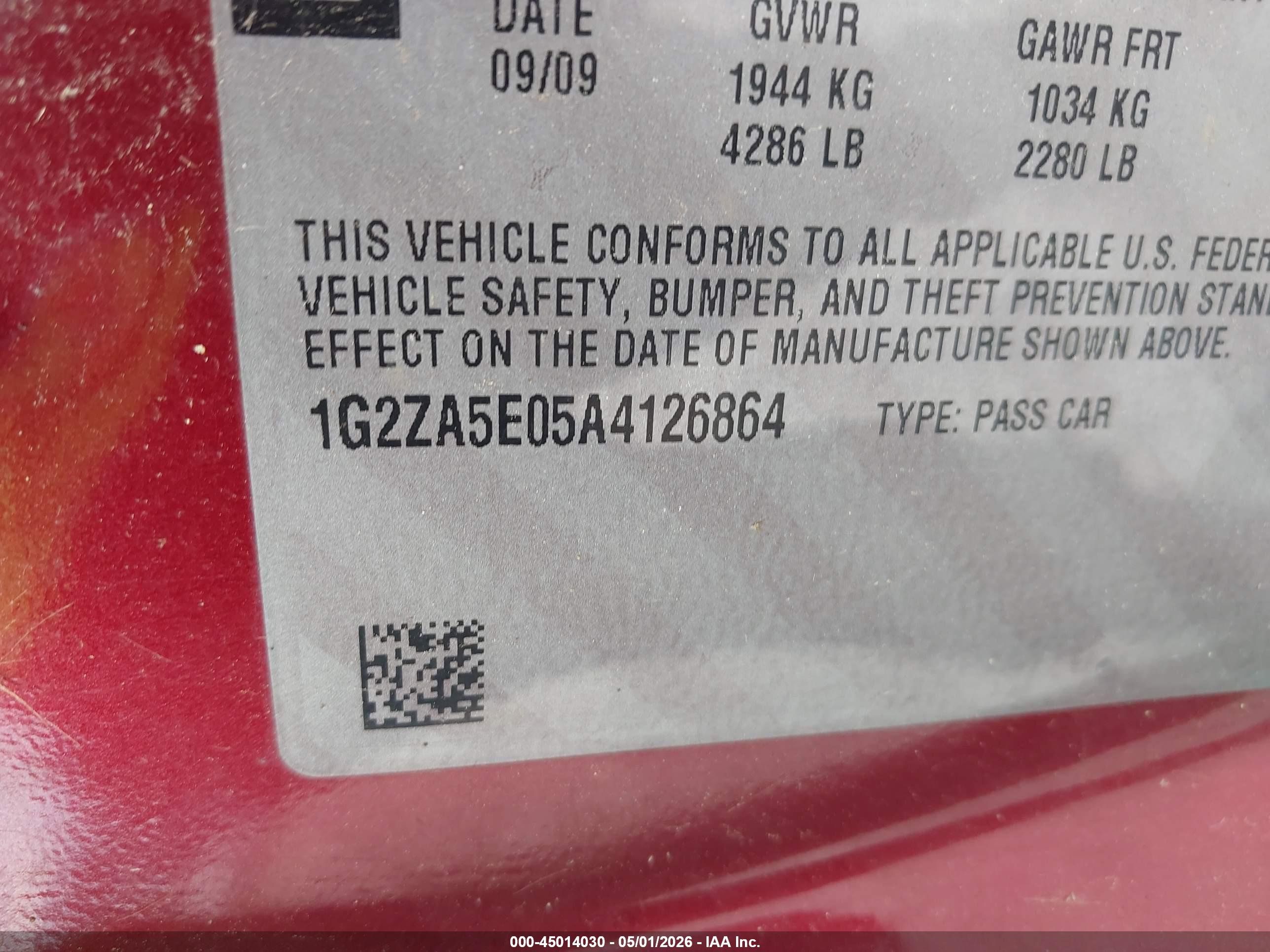 PONTIAC G6 image 9