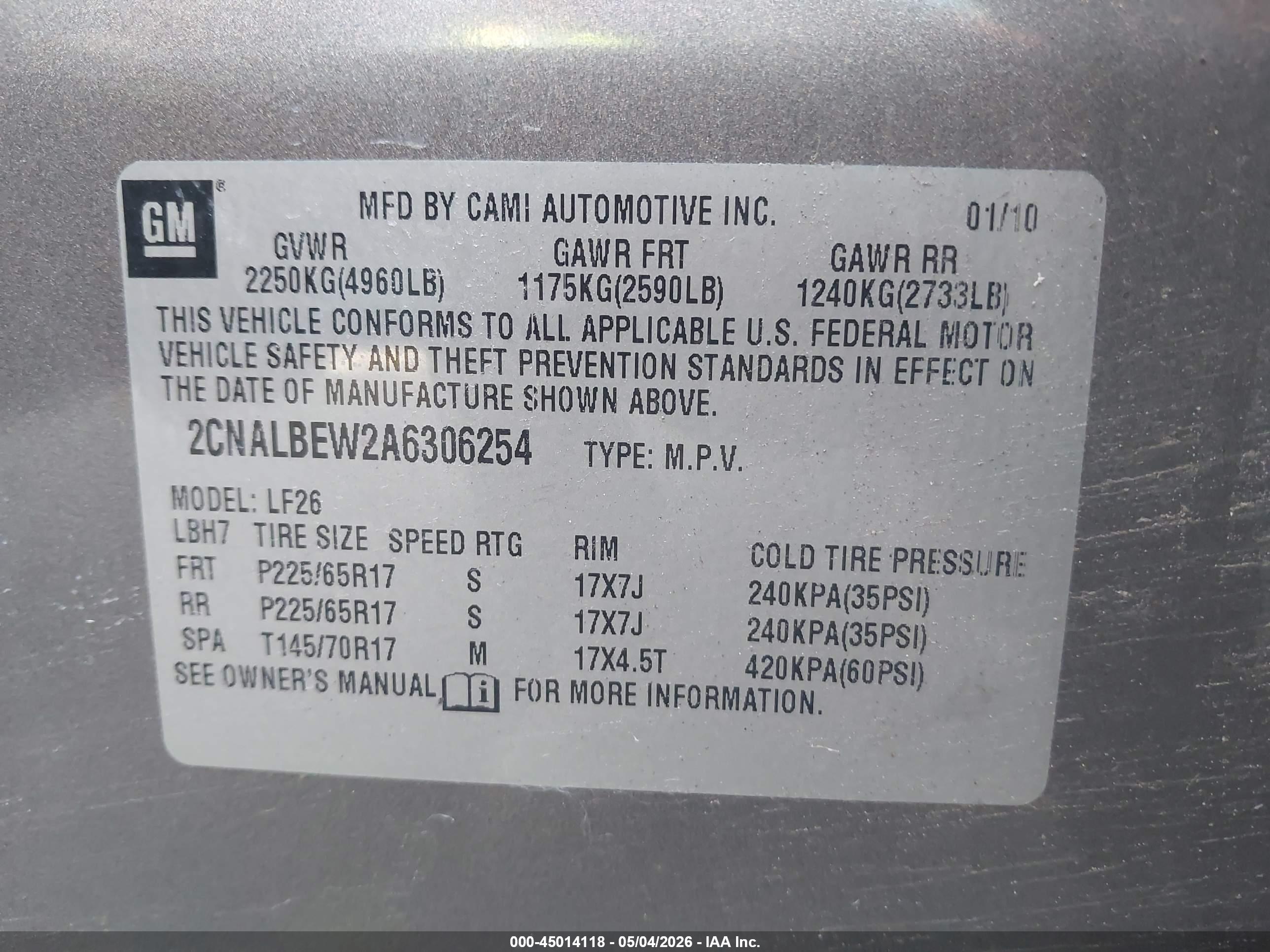 CHEVROLET EQUINOX image 9