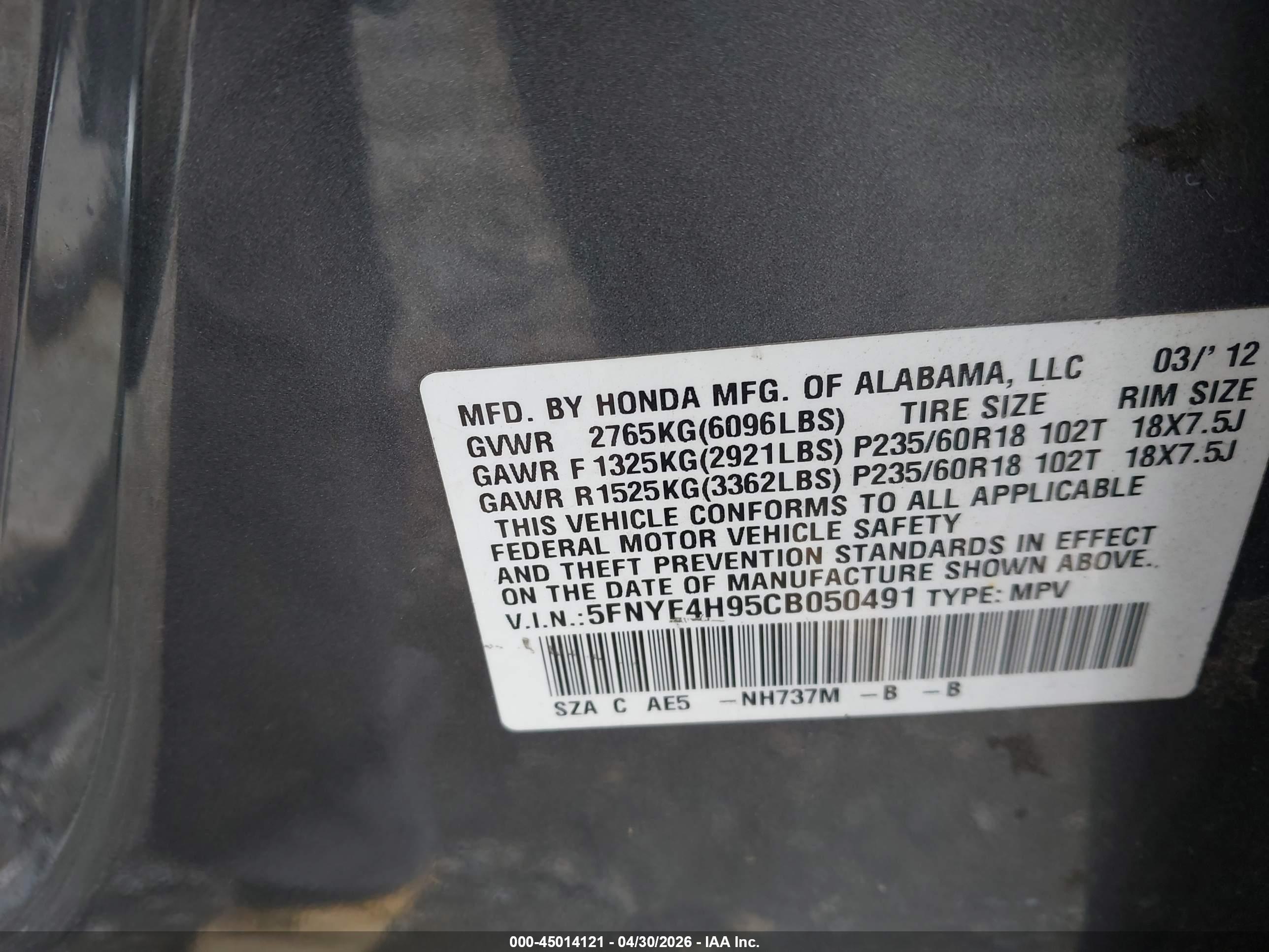 HONDA PILOT image 9