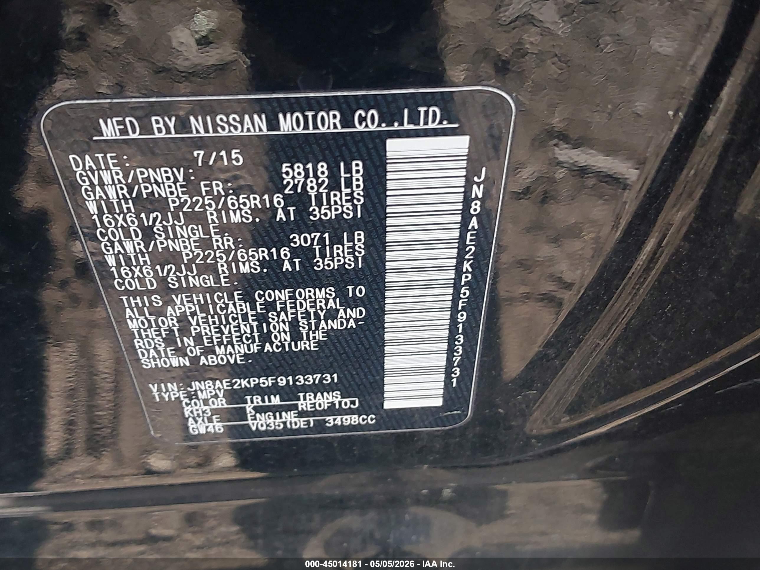 NISSAN QUEST image 9