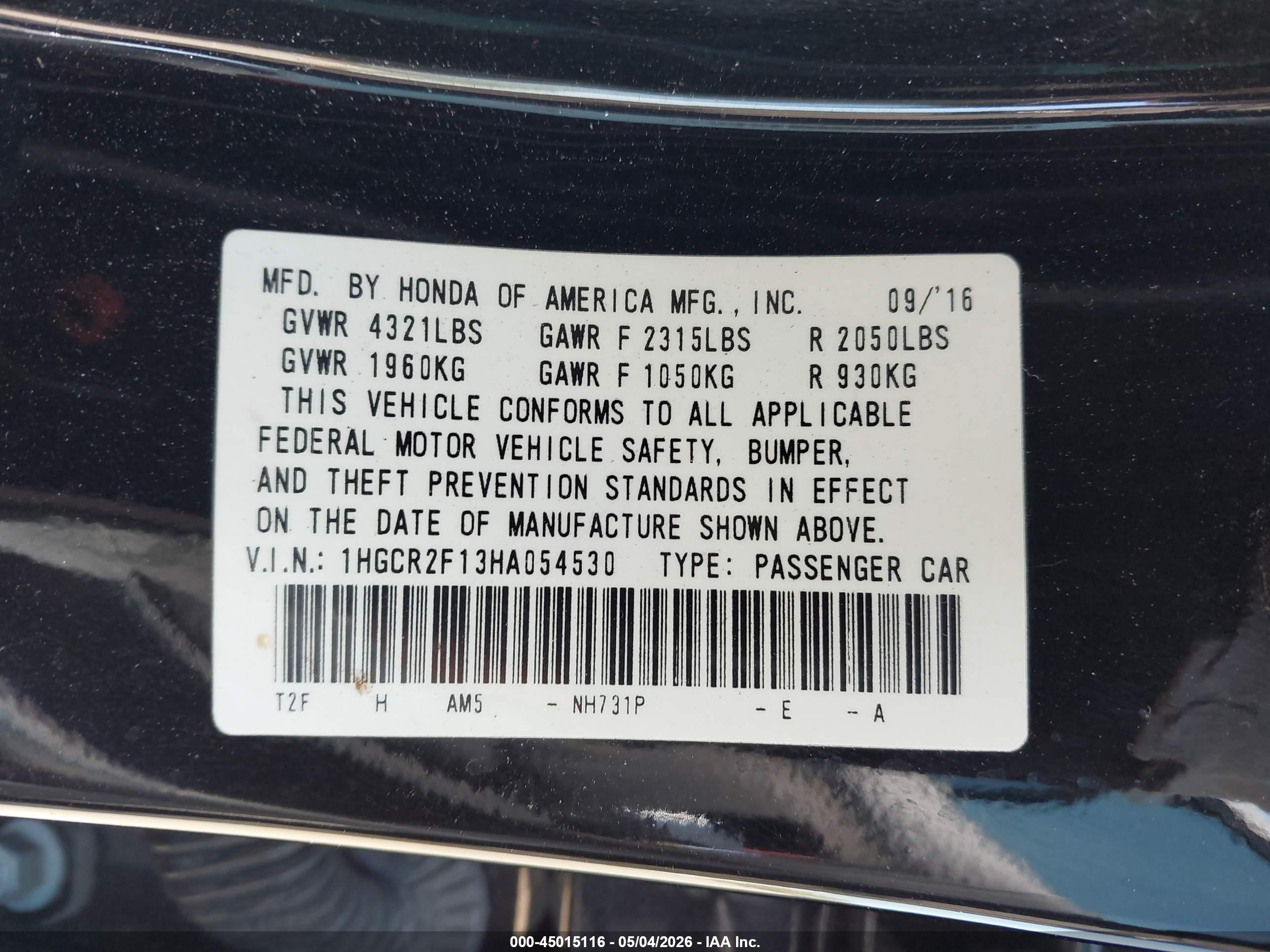 HONDA ACCORD image 9