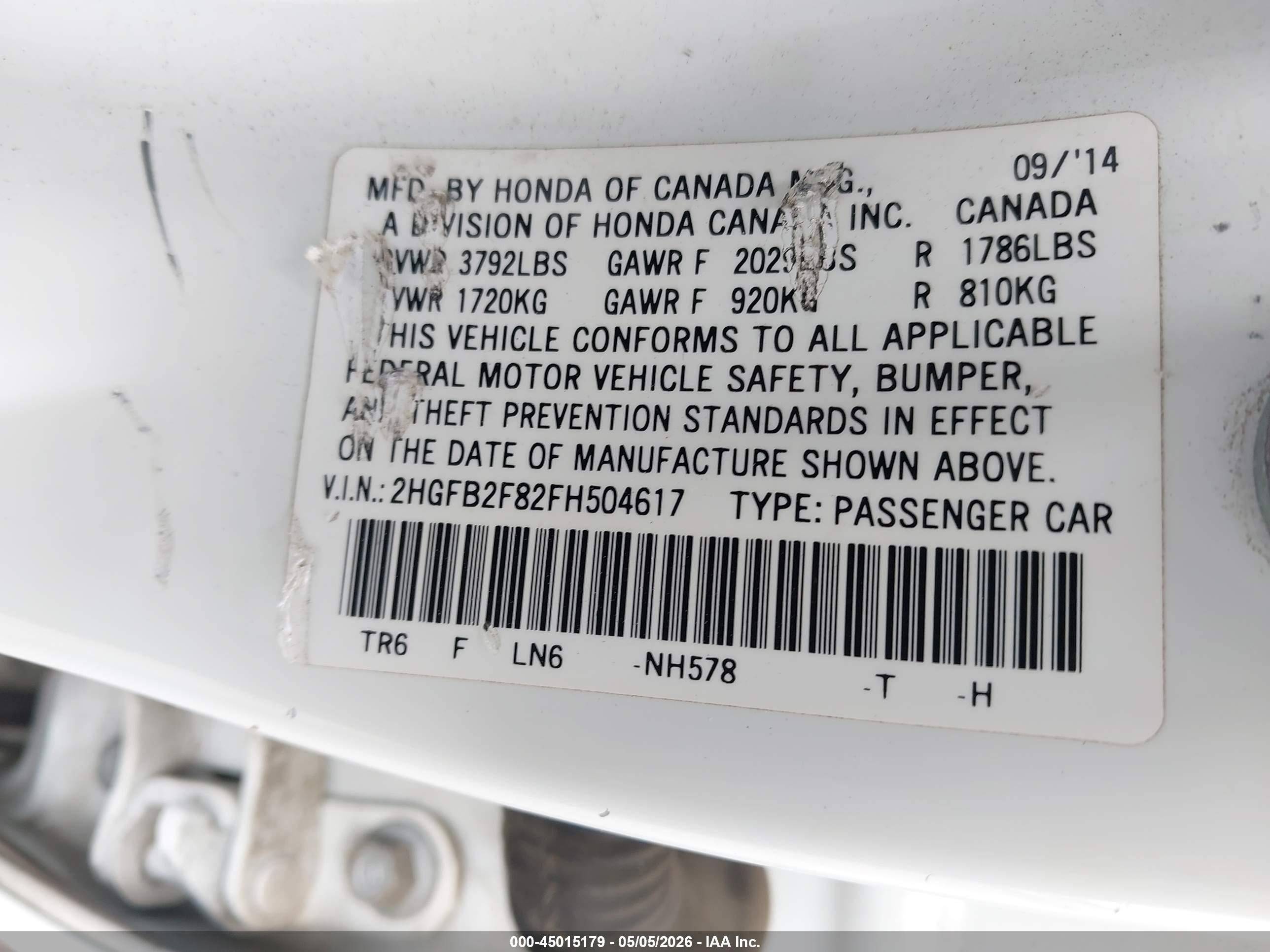 HONDA CIVIC image 9