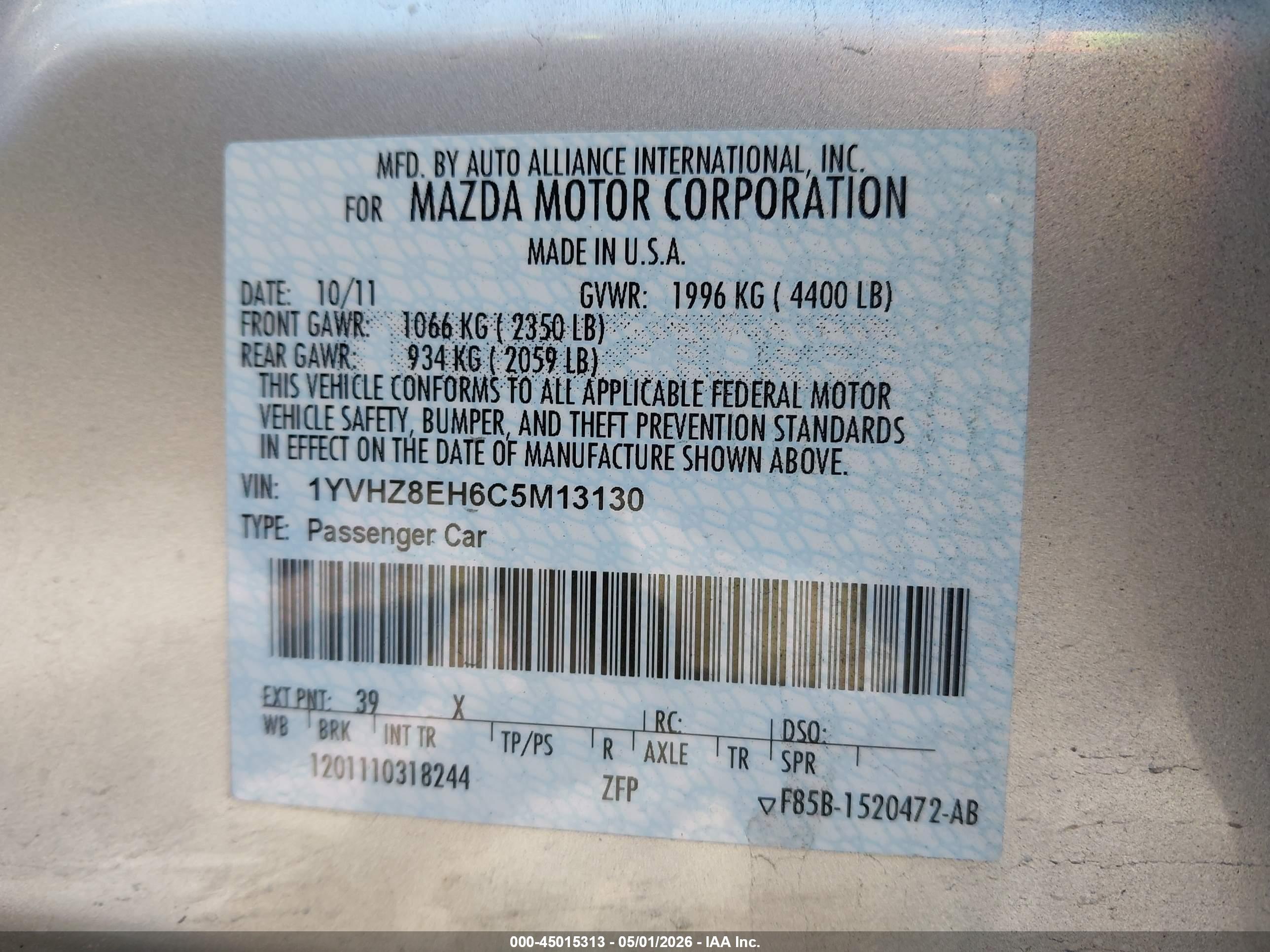 MAZDA MAZDA6 image 9