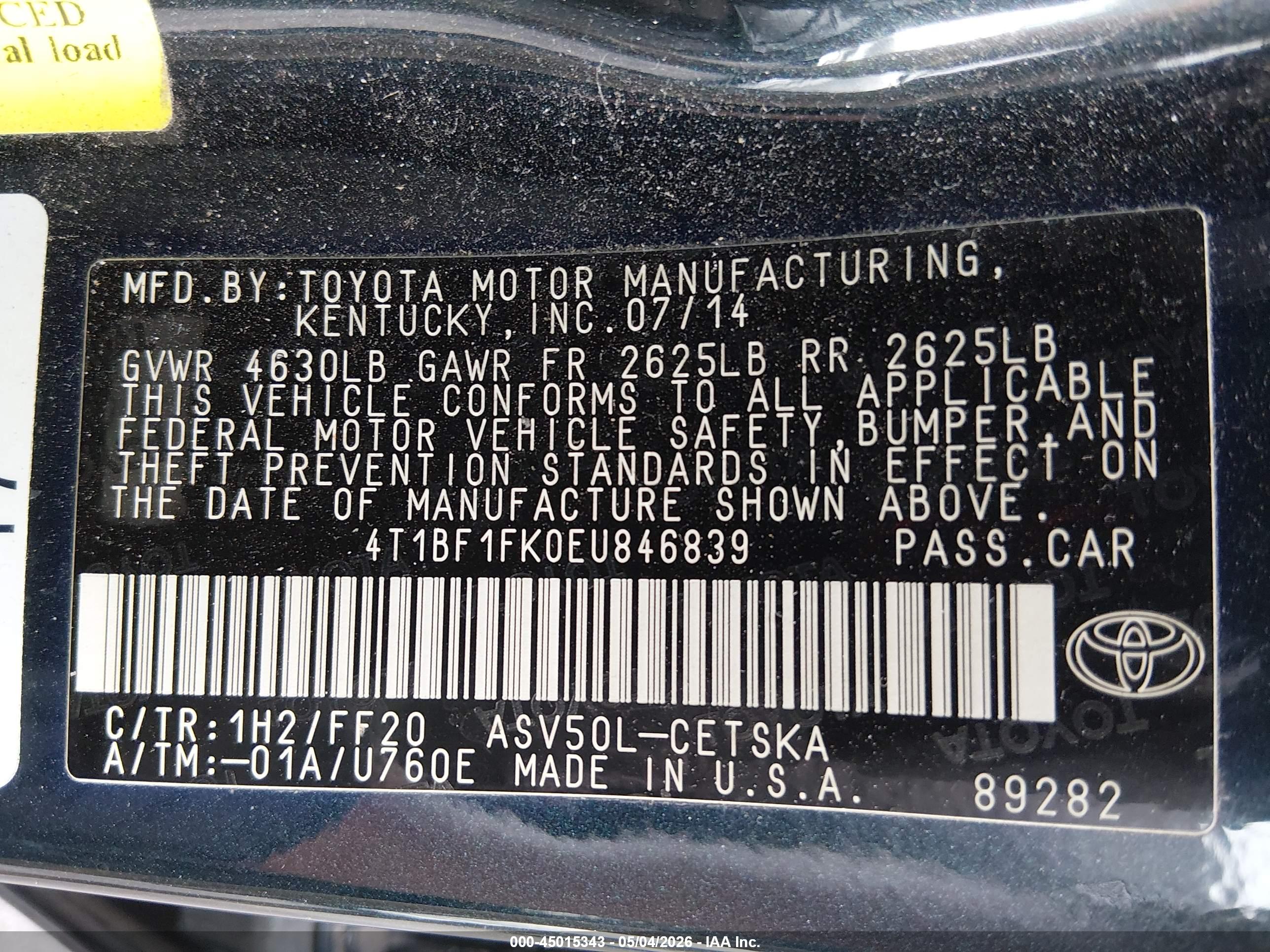 TOYOTA CAMRY image 9