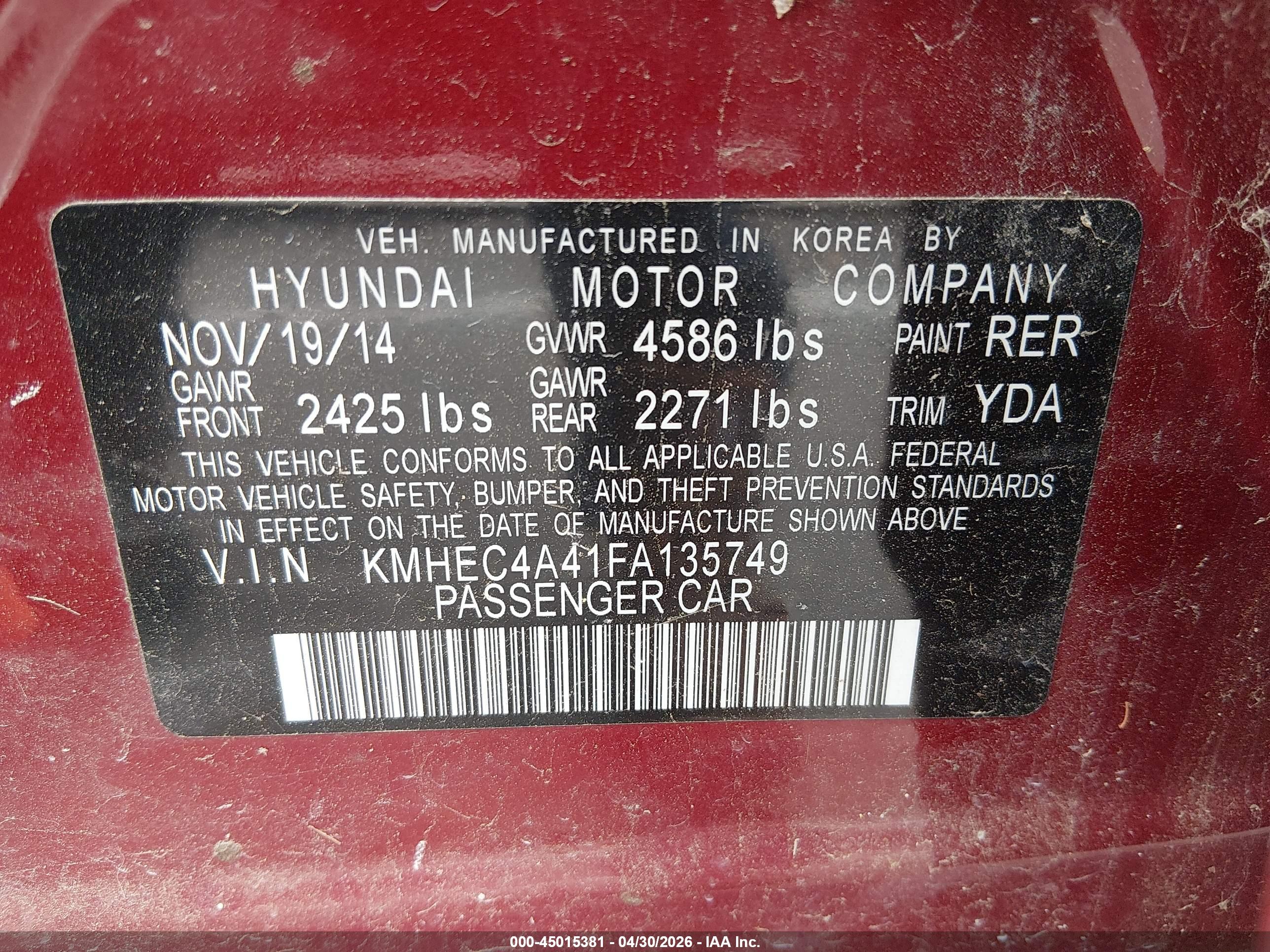 HYUNDAI SONATA image 9