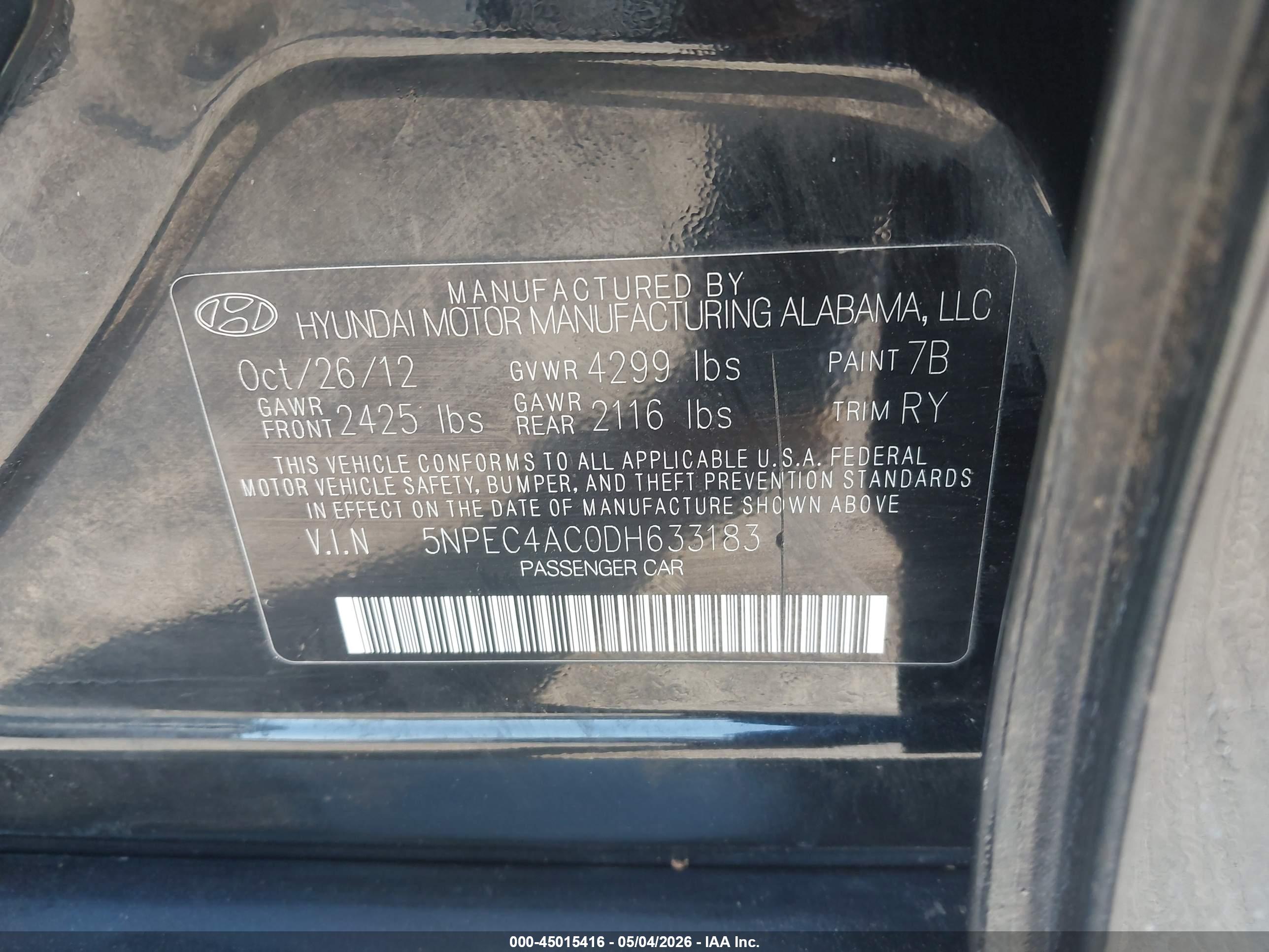 HYUNDAI SONATA image 9