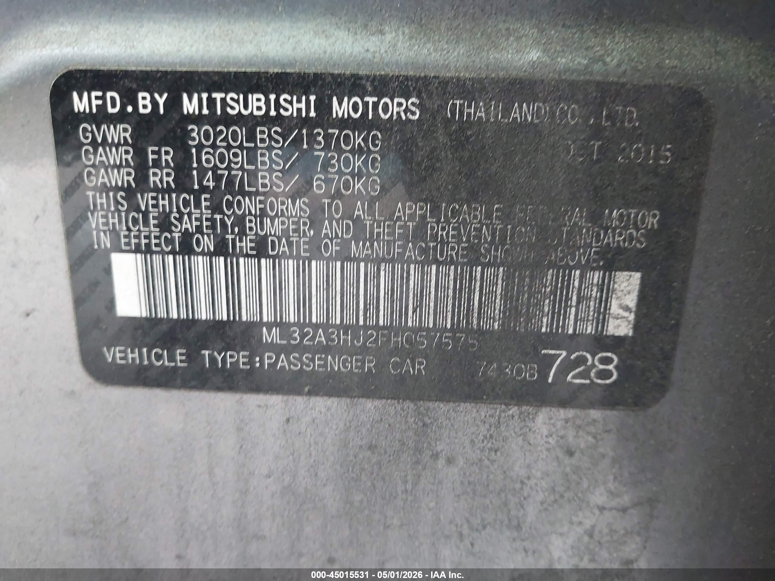 MITSUBISHI MIRAGE image 9