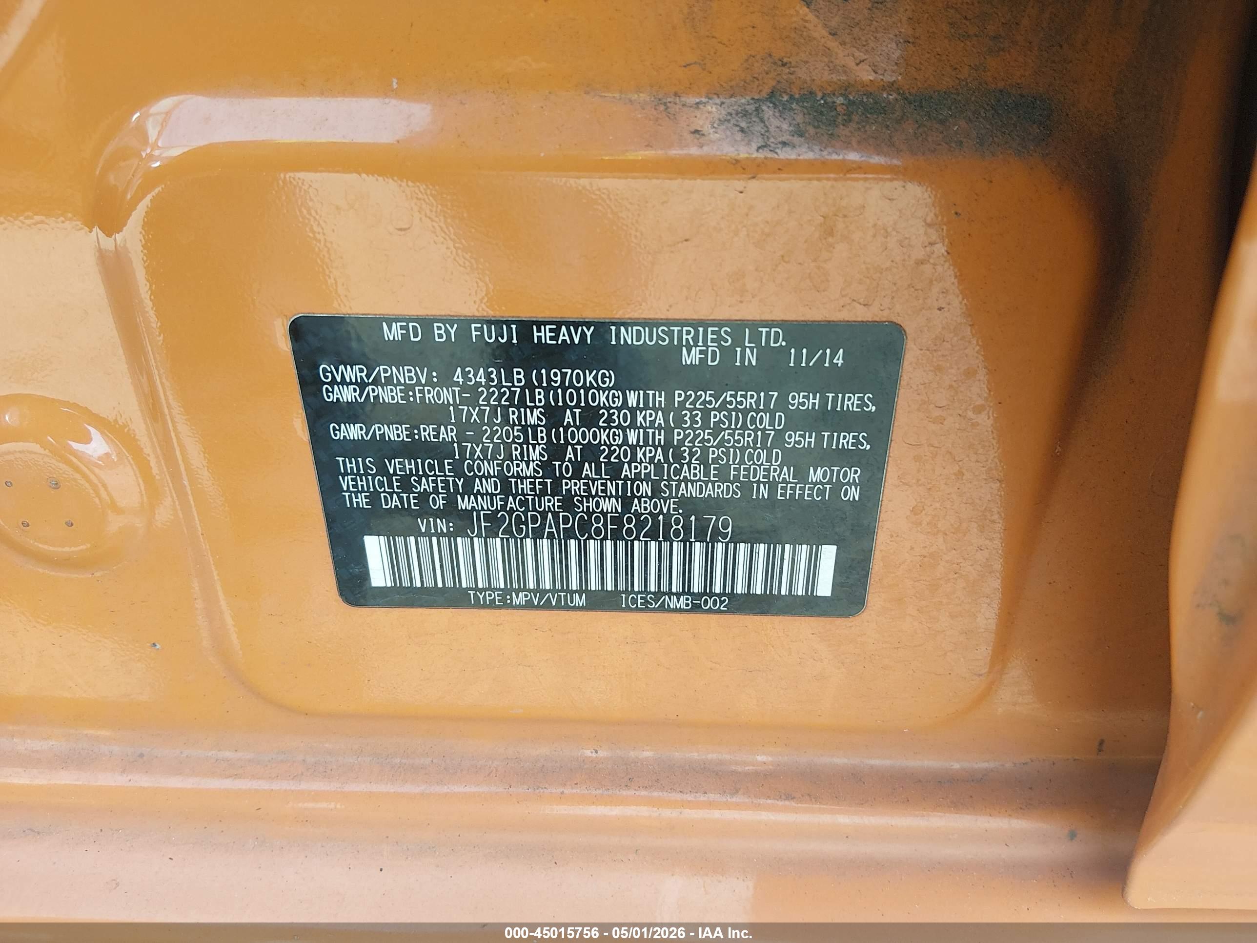 SUBARU XV image 9