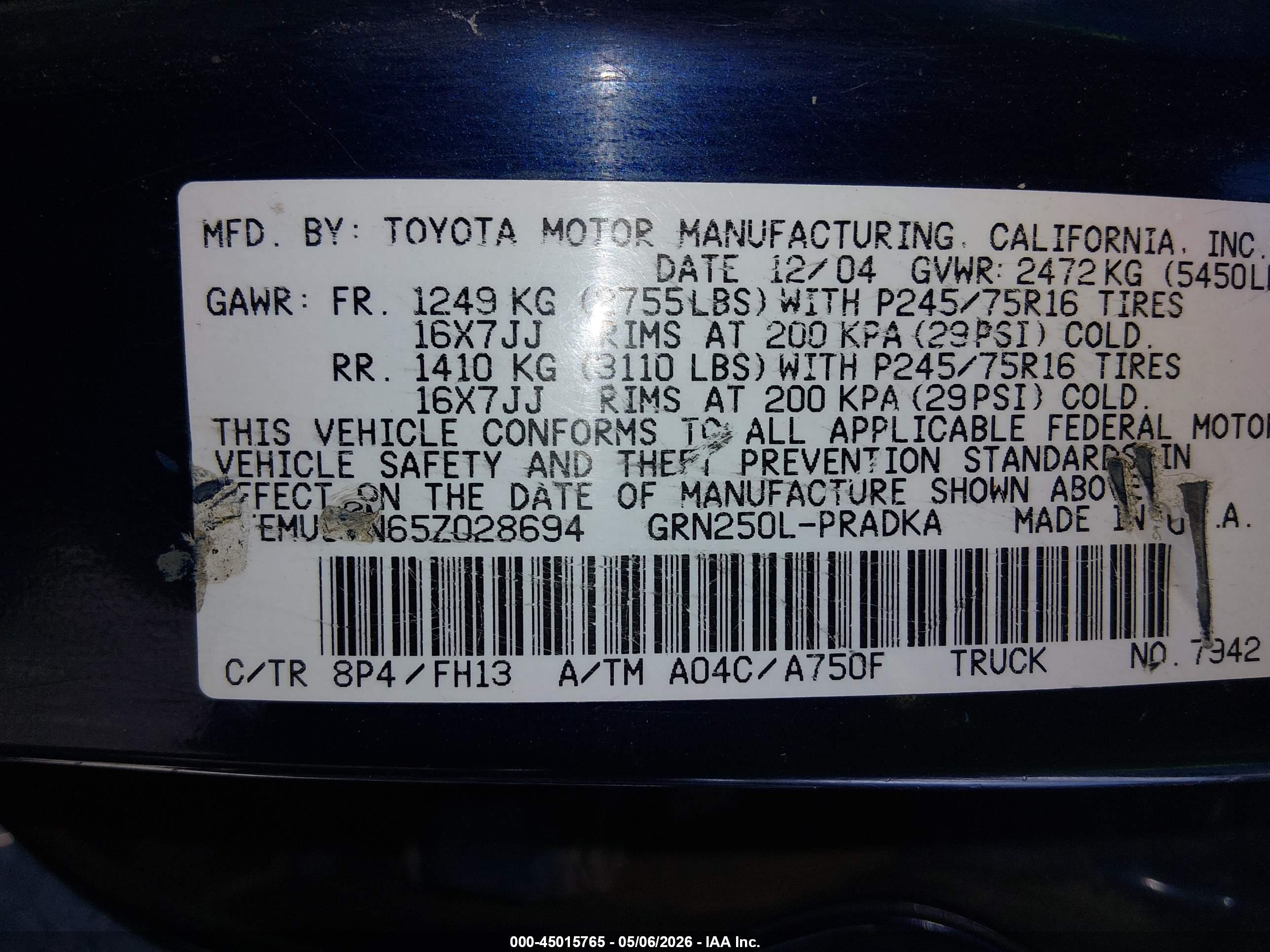 TOYOTA TACOMA image 9