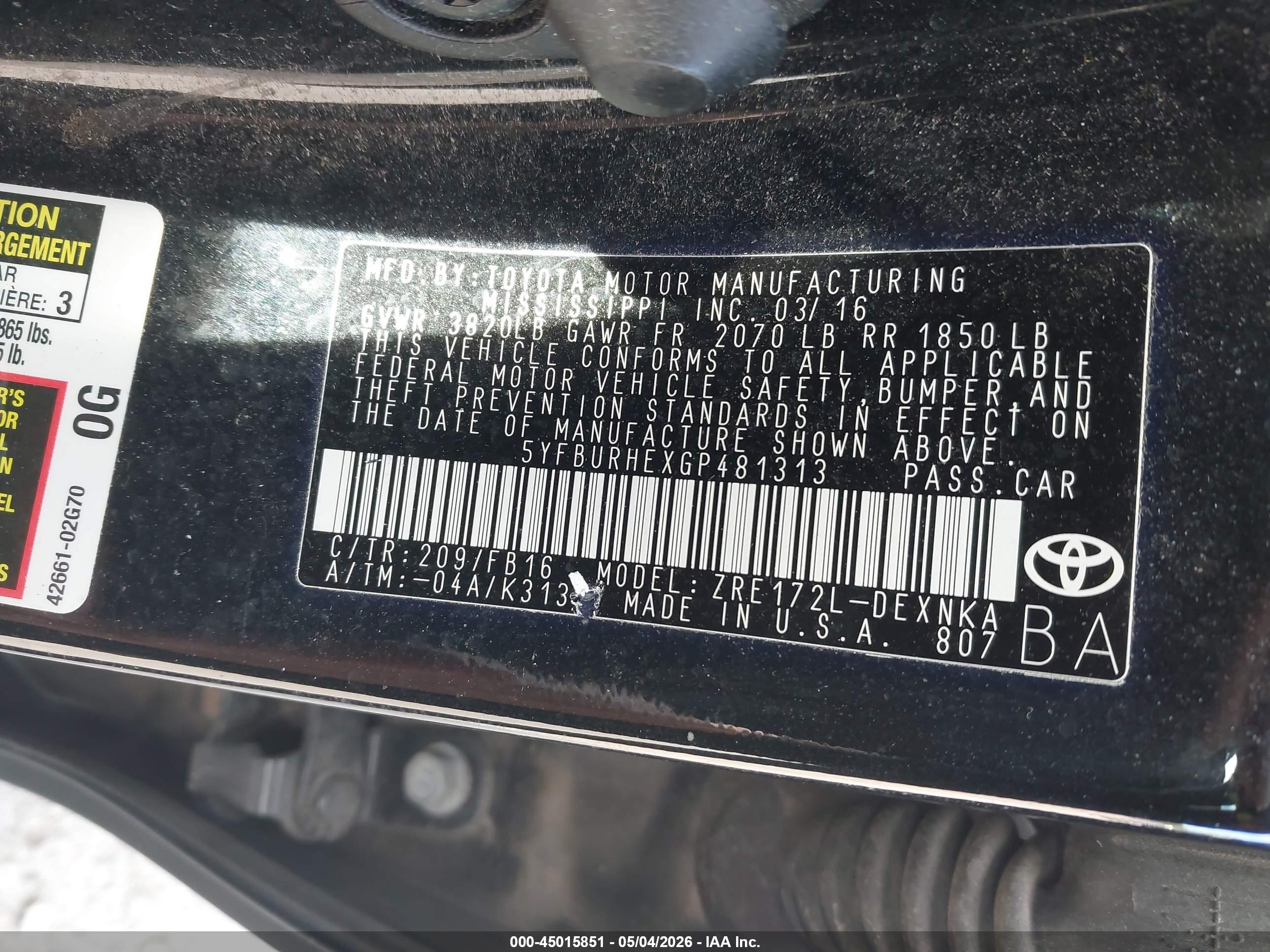 TOYOTA COROLLA image 9