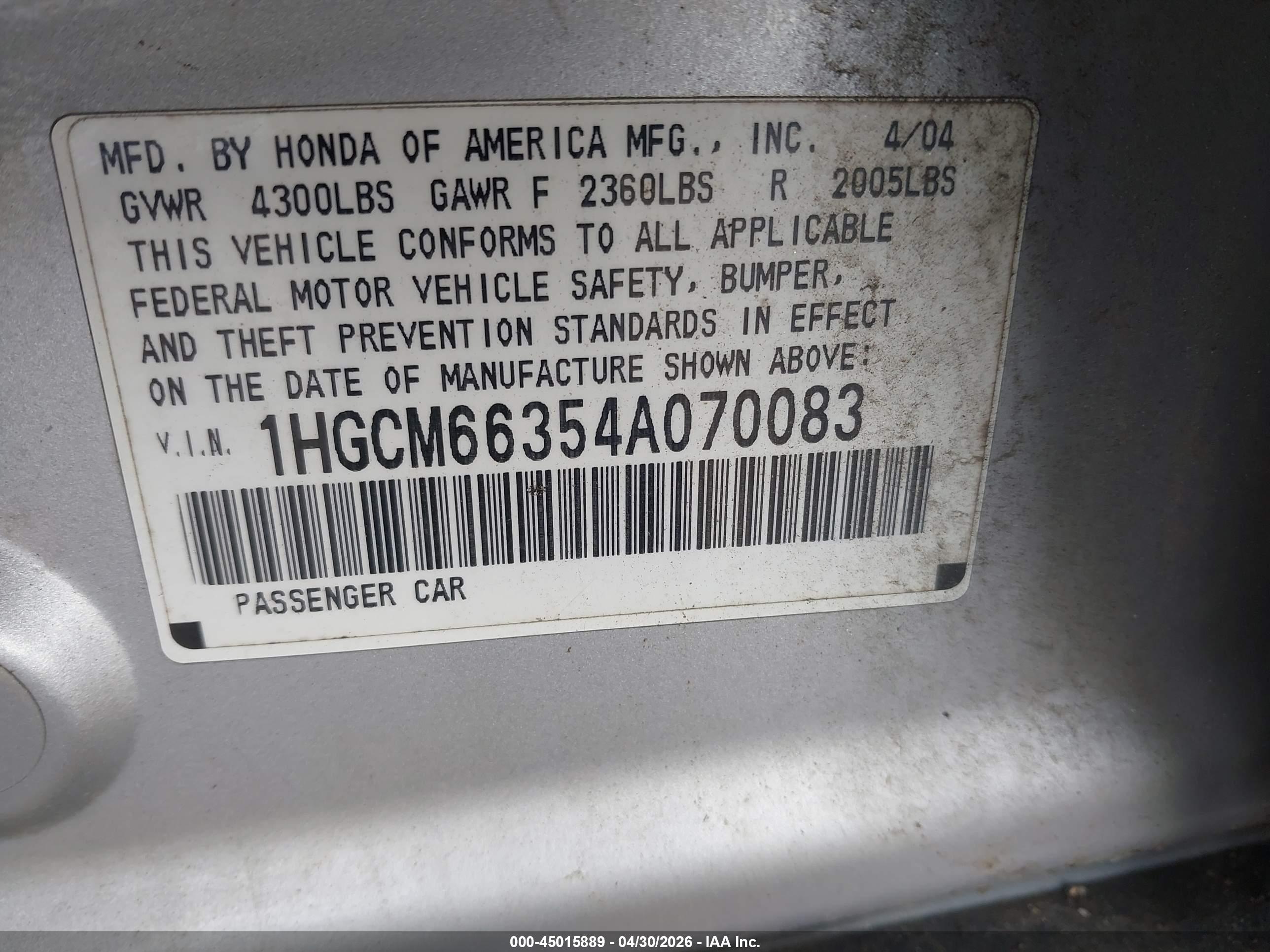 HONDA ACCORD image 9