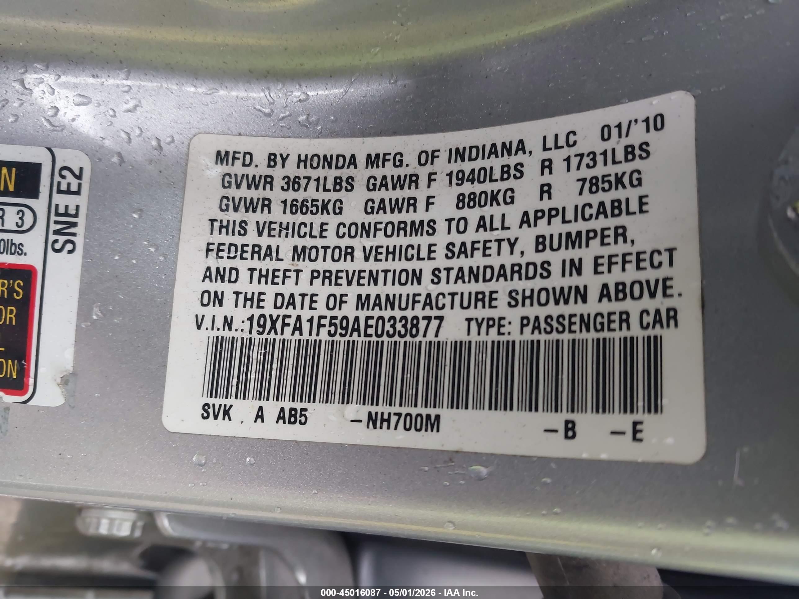 HONDA CIVIC image 9