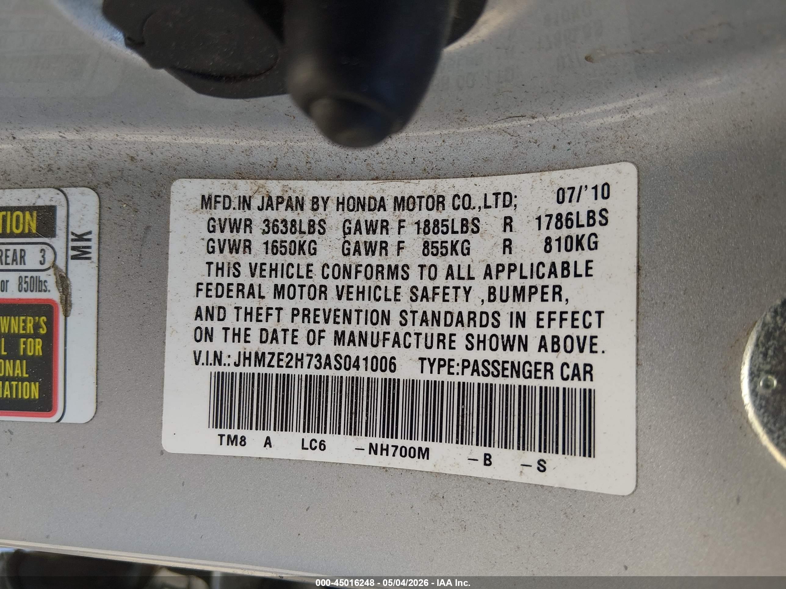 HONDA INSIGHT image 9