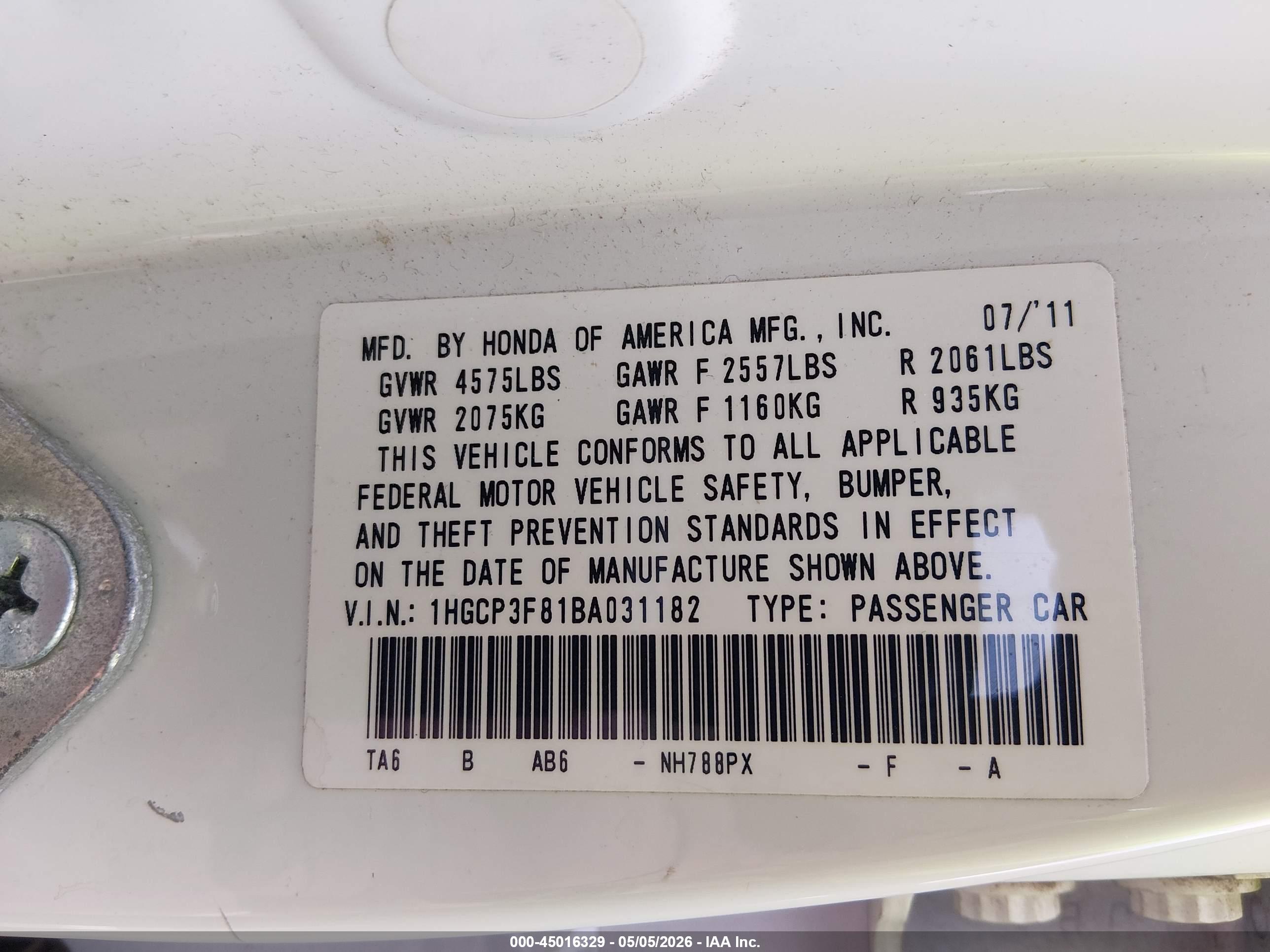 HONDA ACCORD image 9