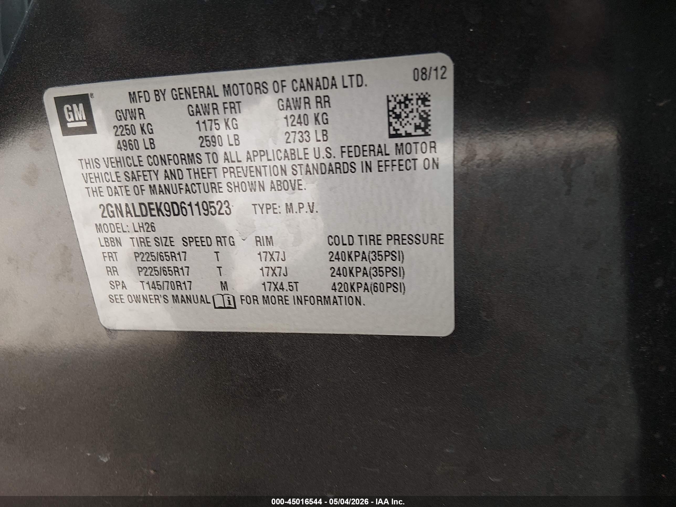 CHEVROLET EQUINOX image 9