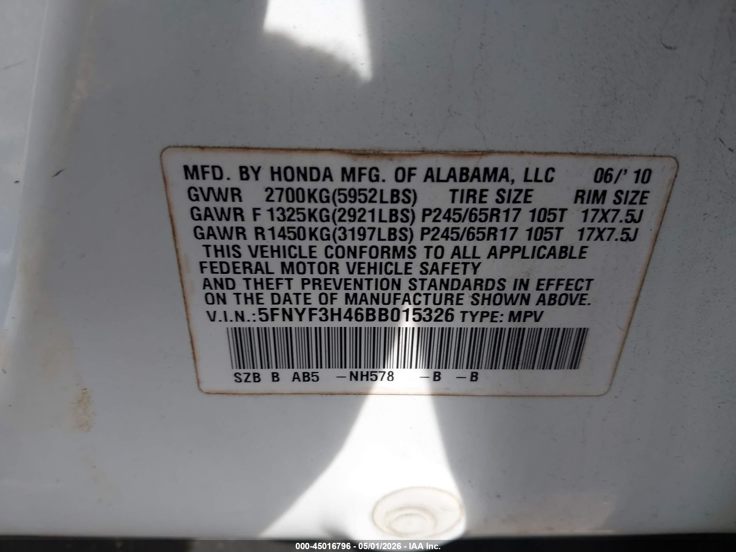 HONDA PILOT image 9